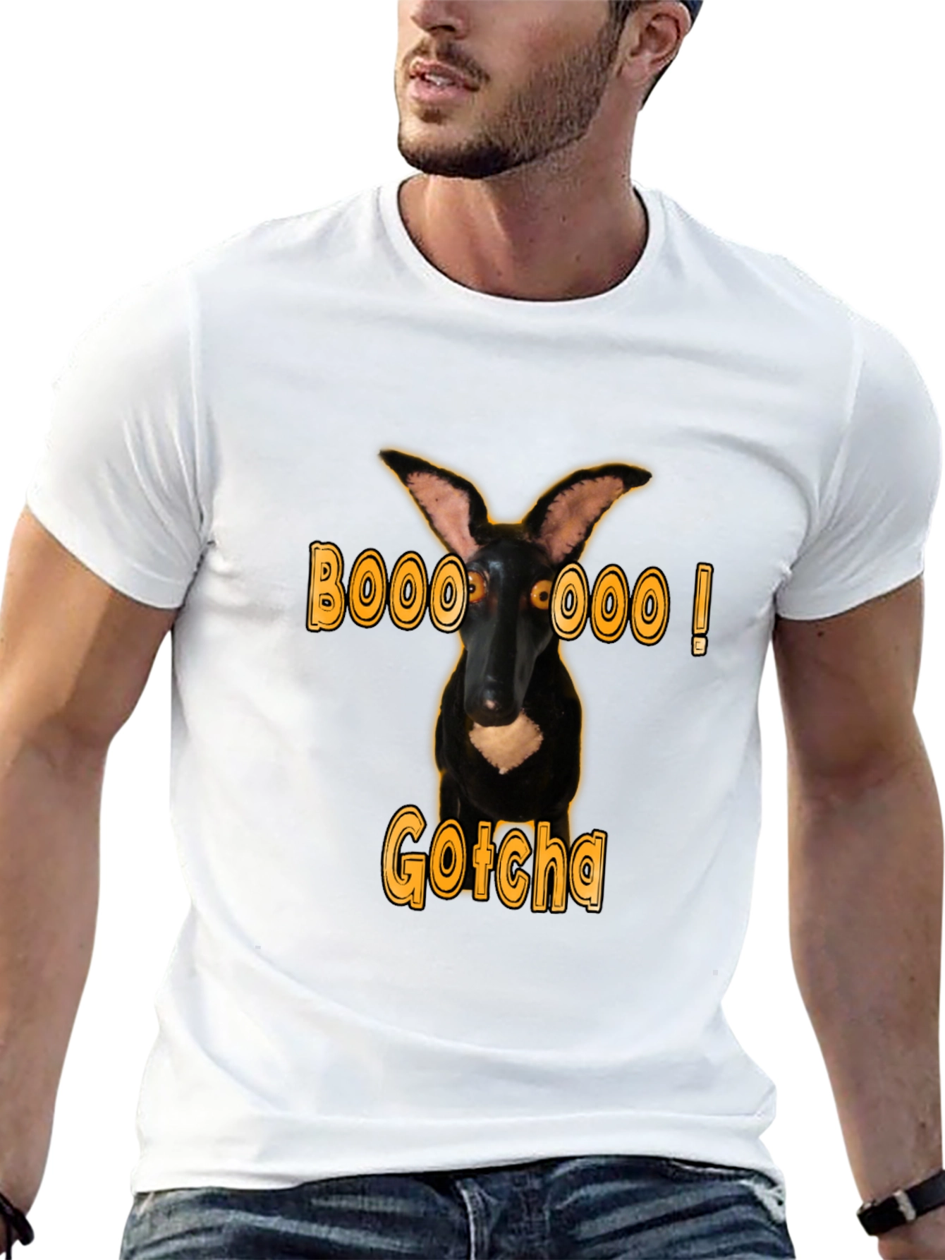 Boo! Funny Dog Halloween T-Shirt - Gotcha!