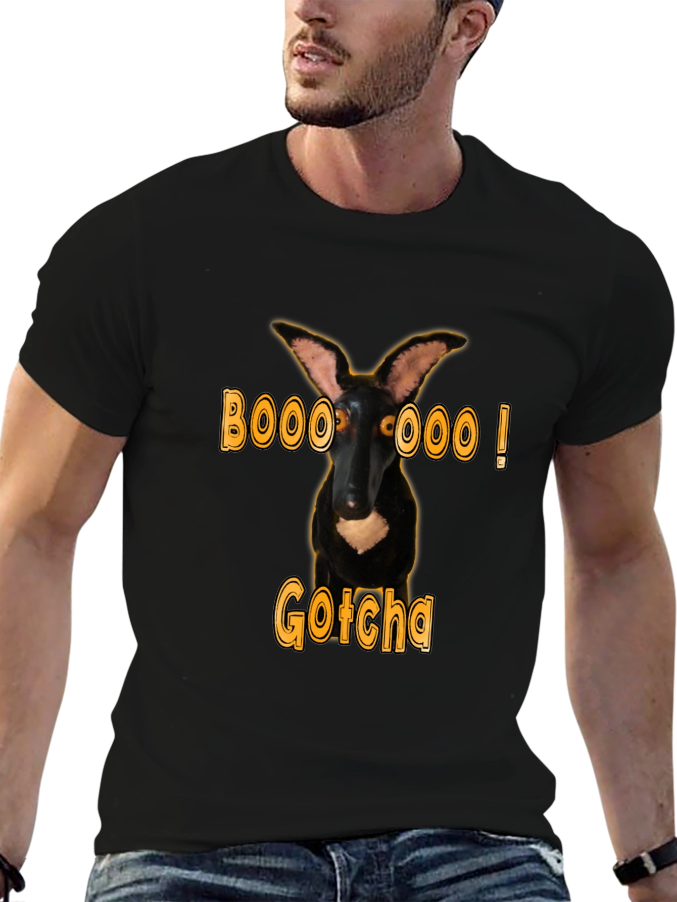 Boo! Funny Dog Halloween T-Shirt - Gotcha!