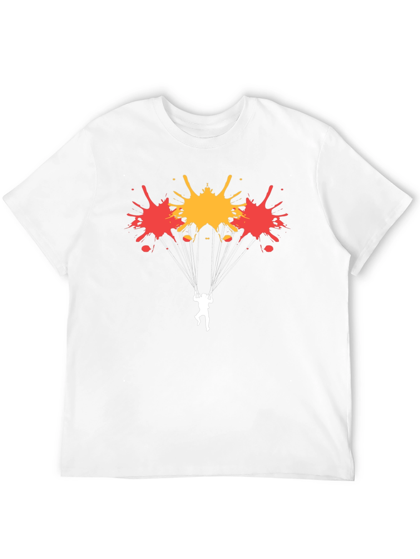 Skydiving Paint Splatter Black Graphic Tee