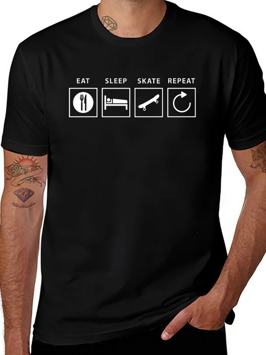 Eat Sleep Skate Repeat Graphic Tee