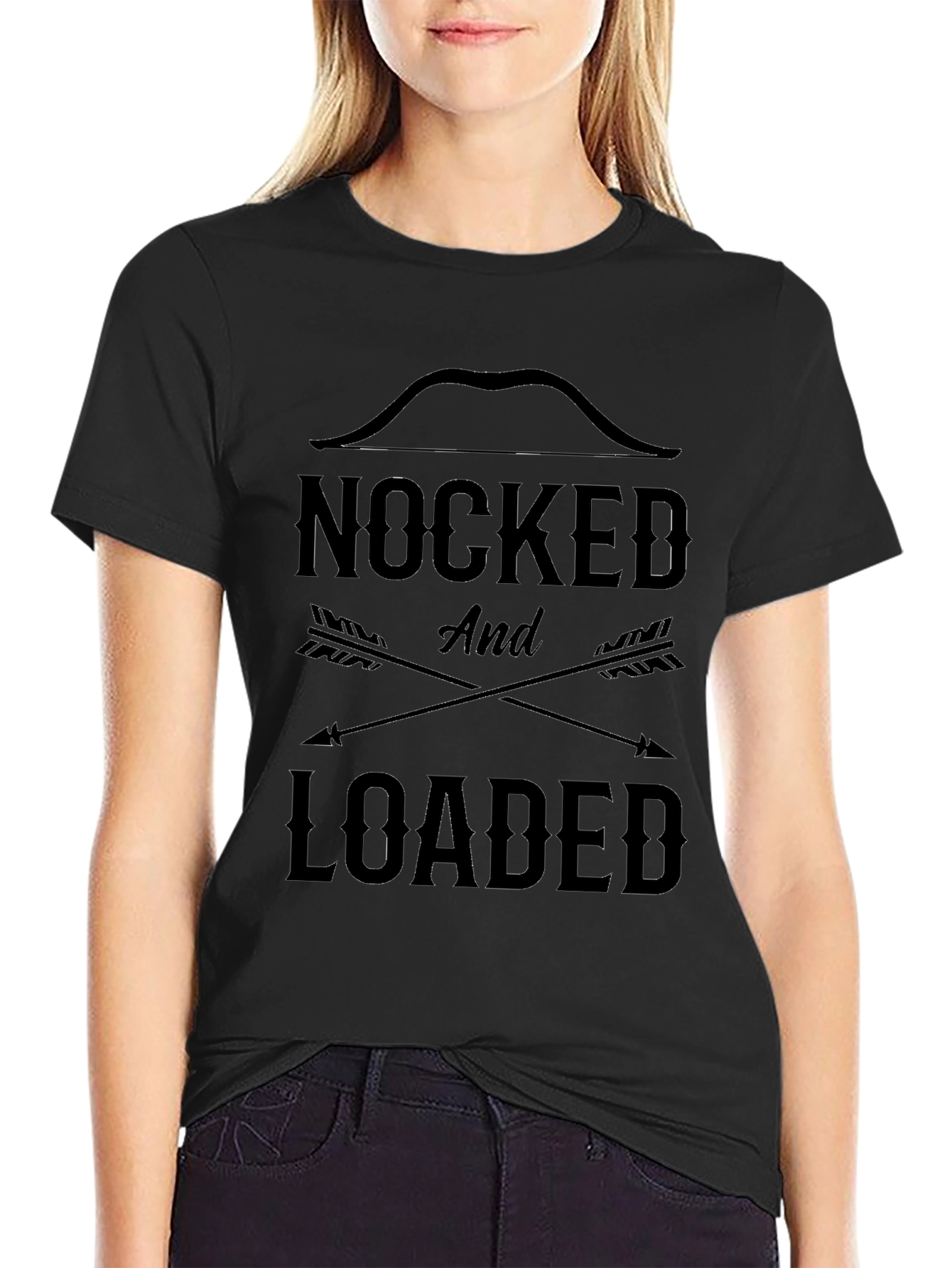 Nocked and Loaded Graphic Tee - Black