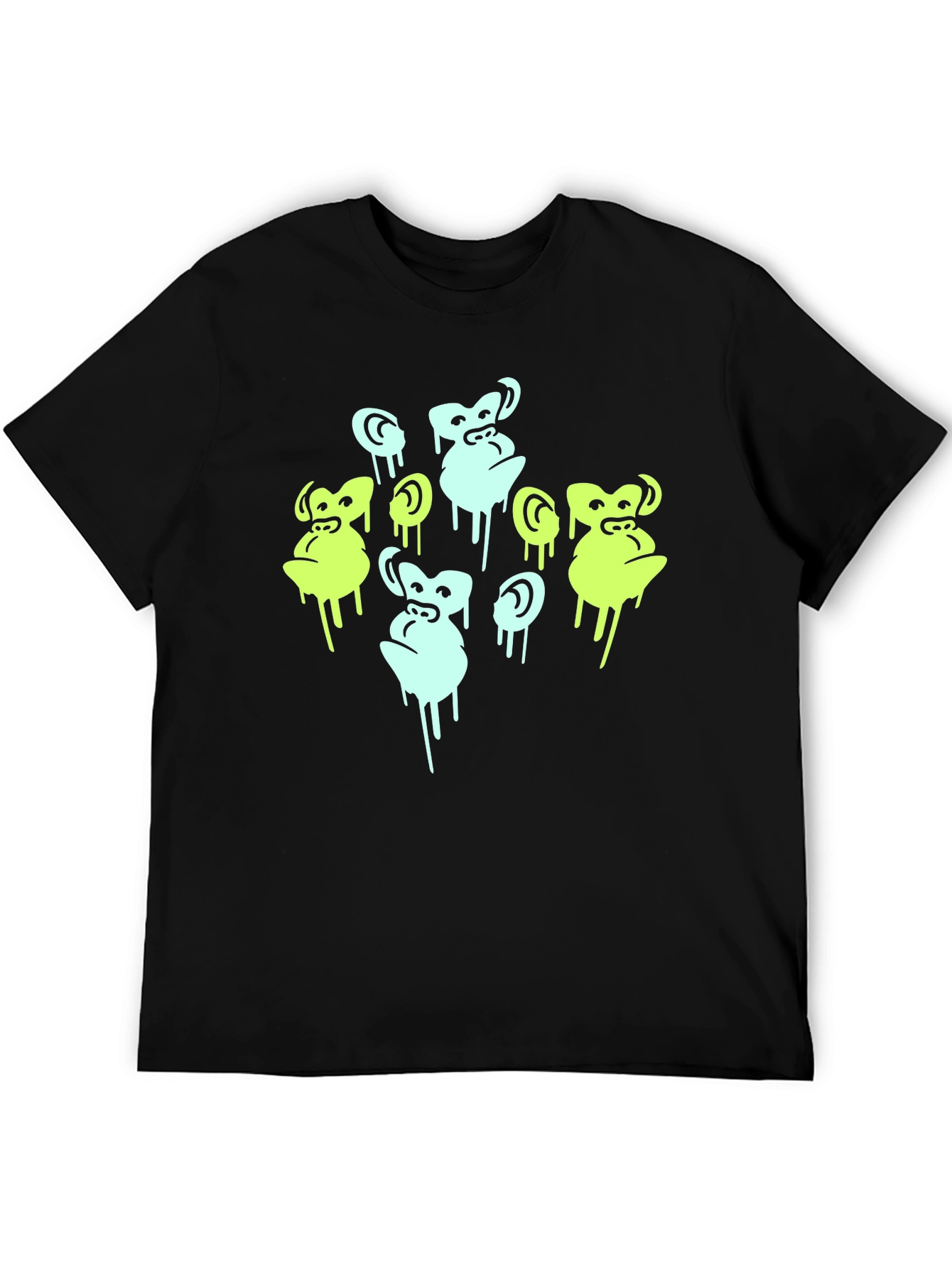 Funky Monkey Graphic Tee - Black Cotton Shirt