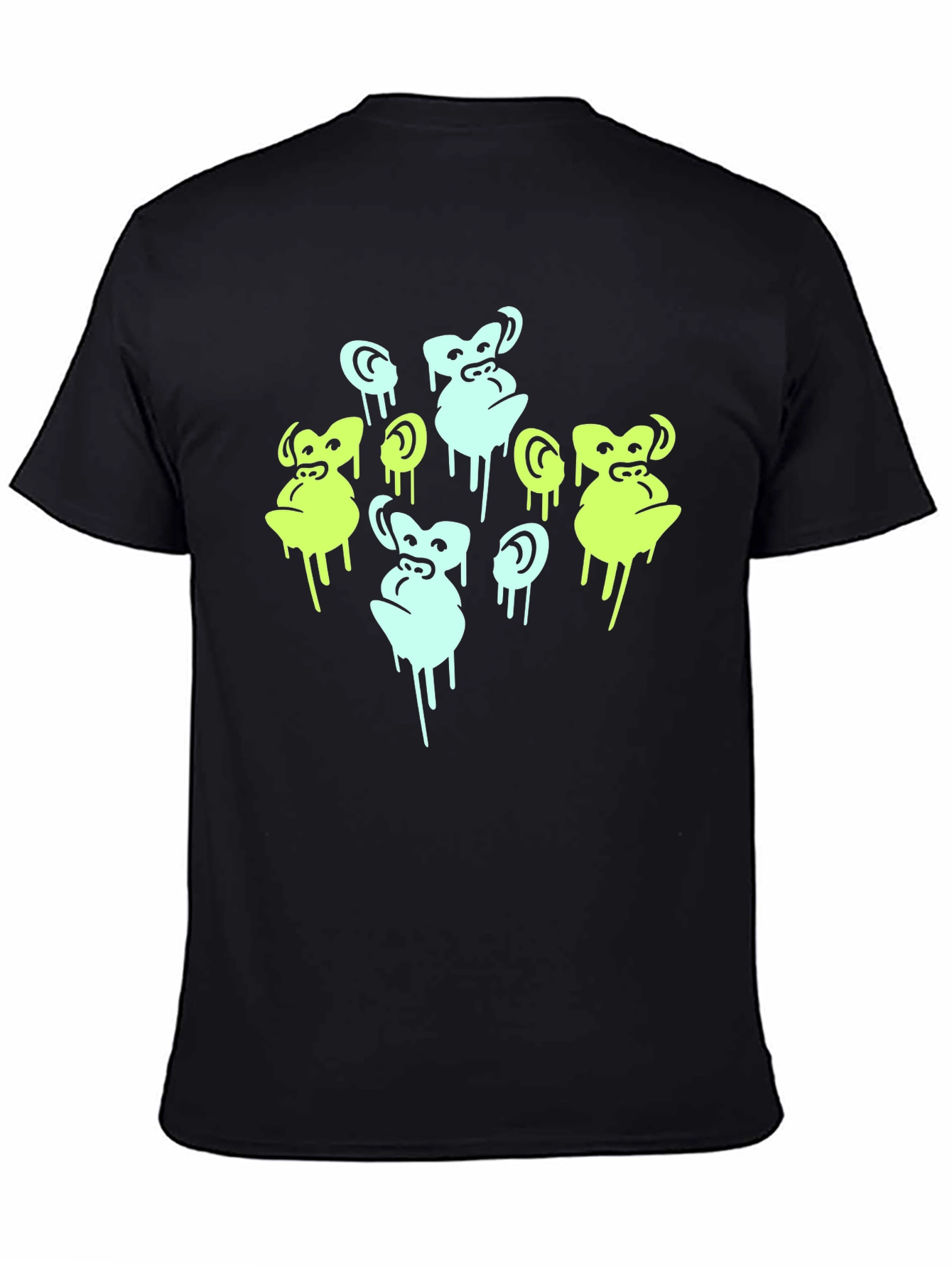 Funky Monkey Graphic Tee - Black Cotton Shirt