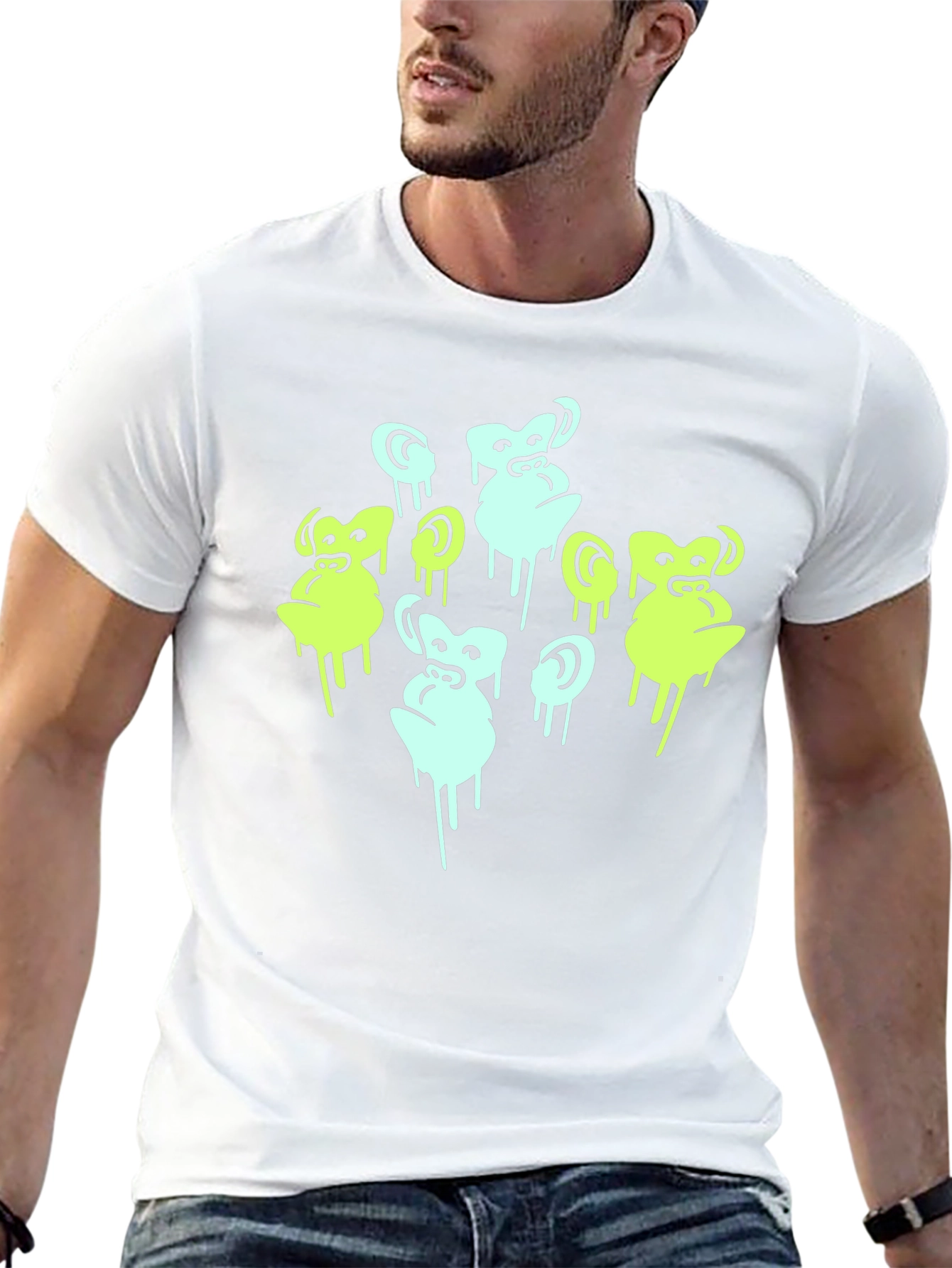 Funky Monkey Graphic Tee - Black Cotton Shirt