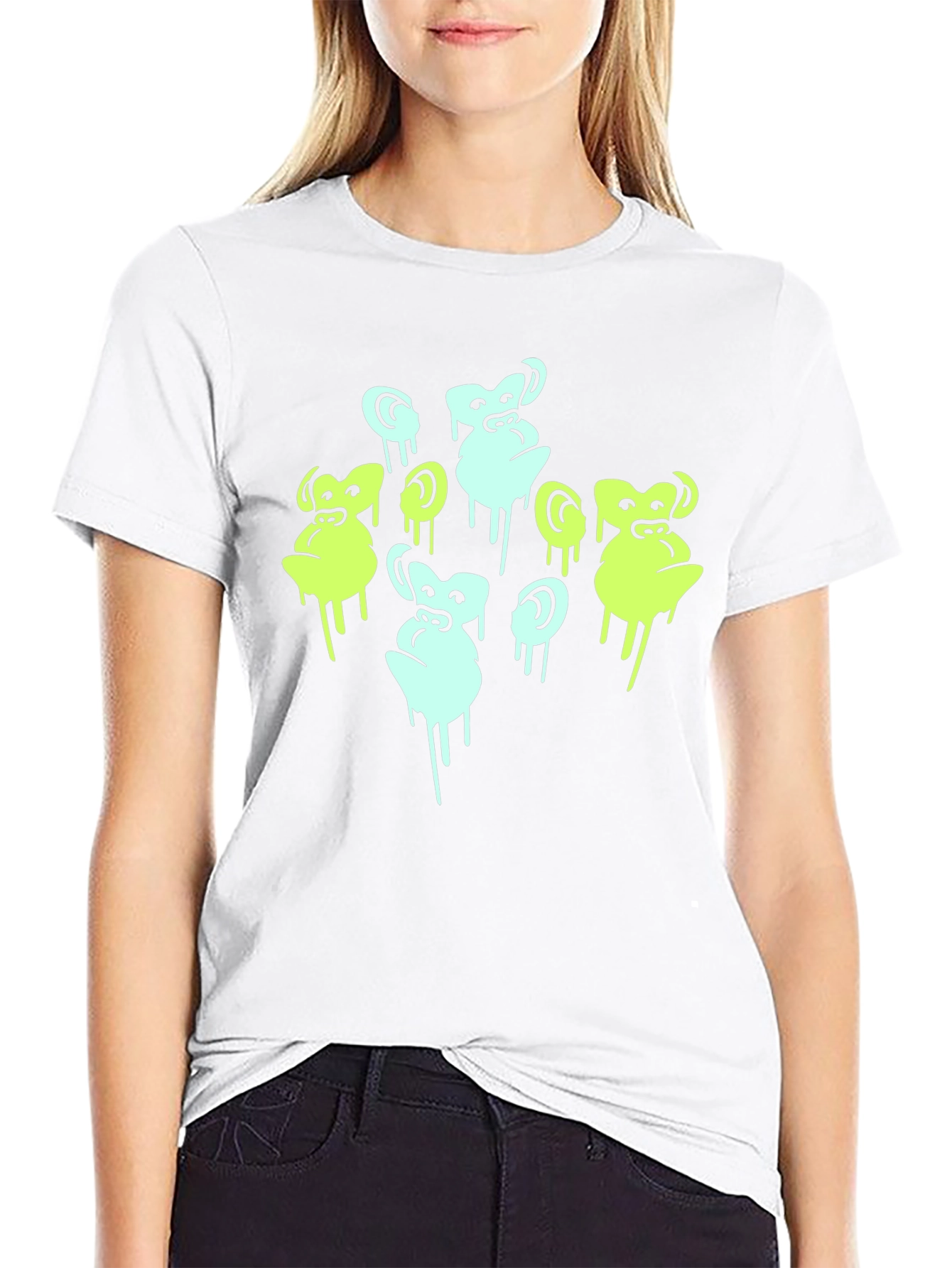 Funky Monkey Graphic Tee - Black Cotton Shirt