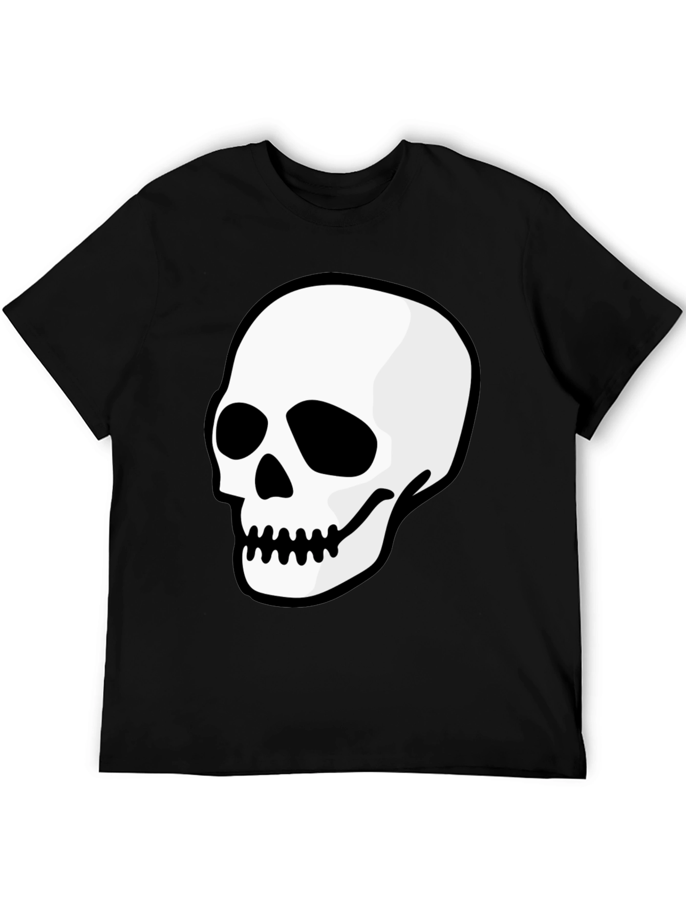 Skull Graphic Black T-Shirt - Mens Casual Tee