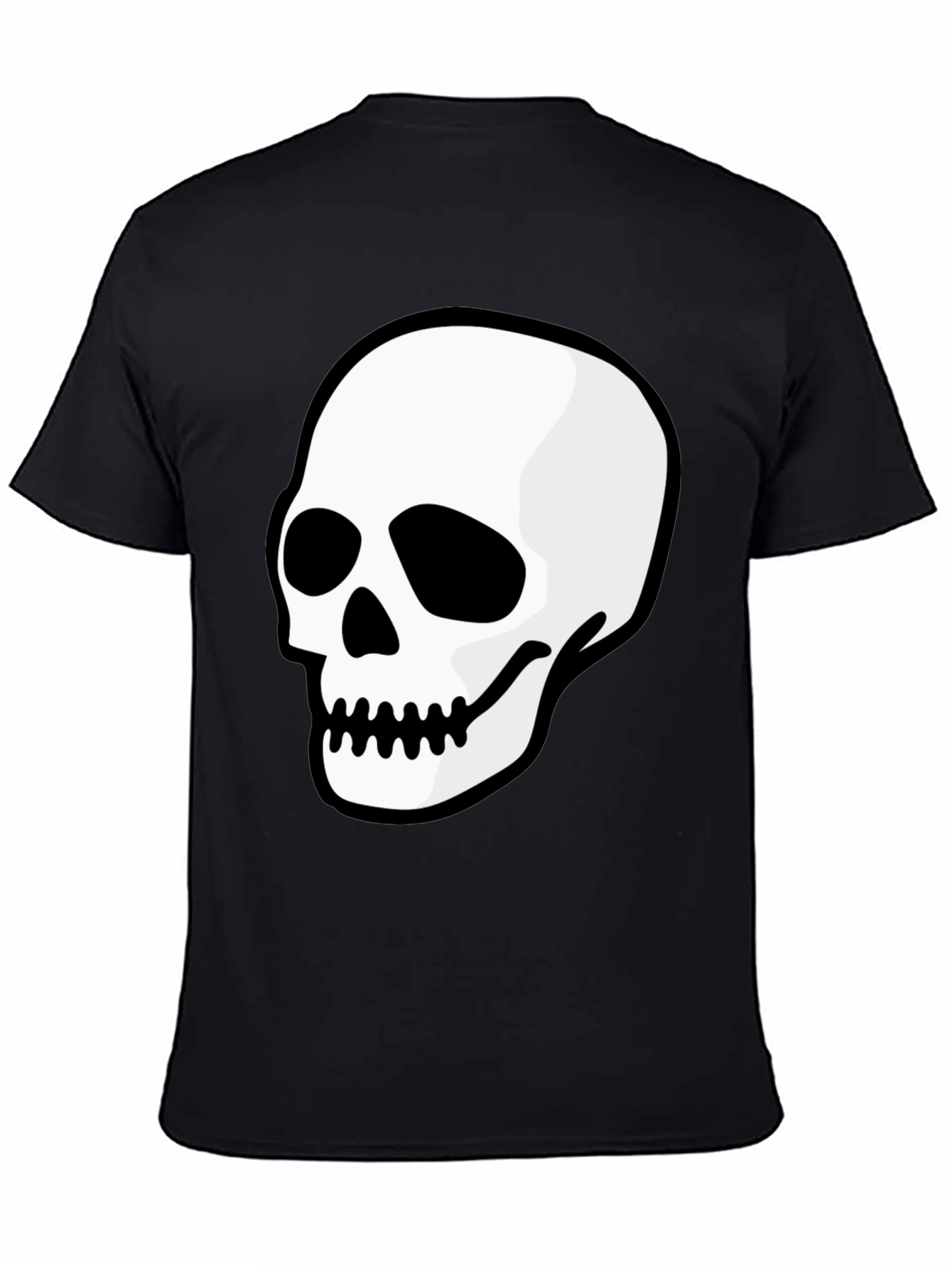 Skull Graphic Black T-Shirt - Mens Casual Tee
