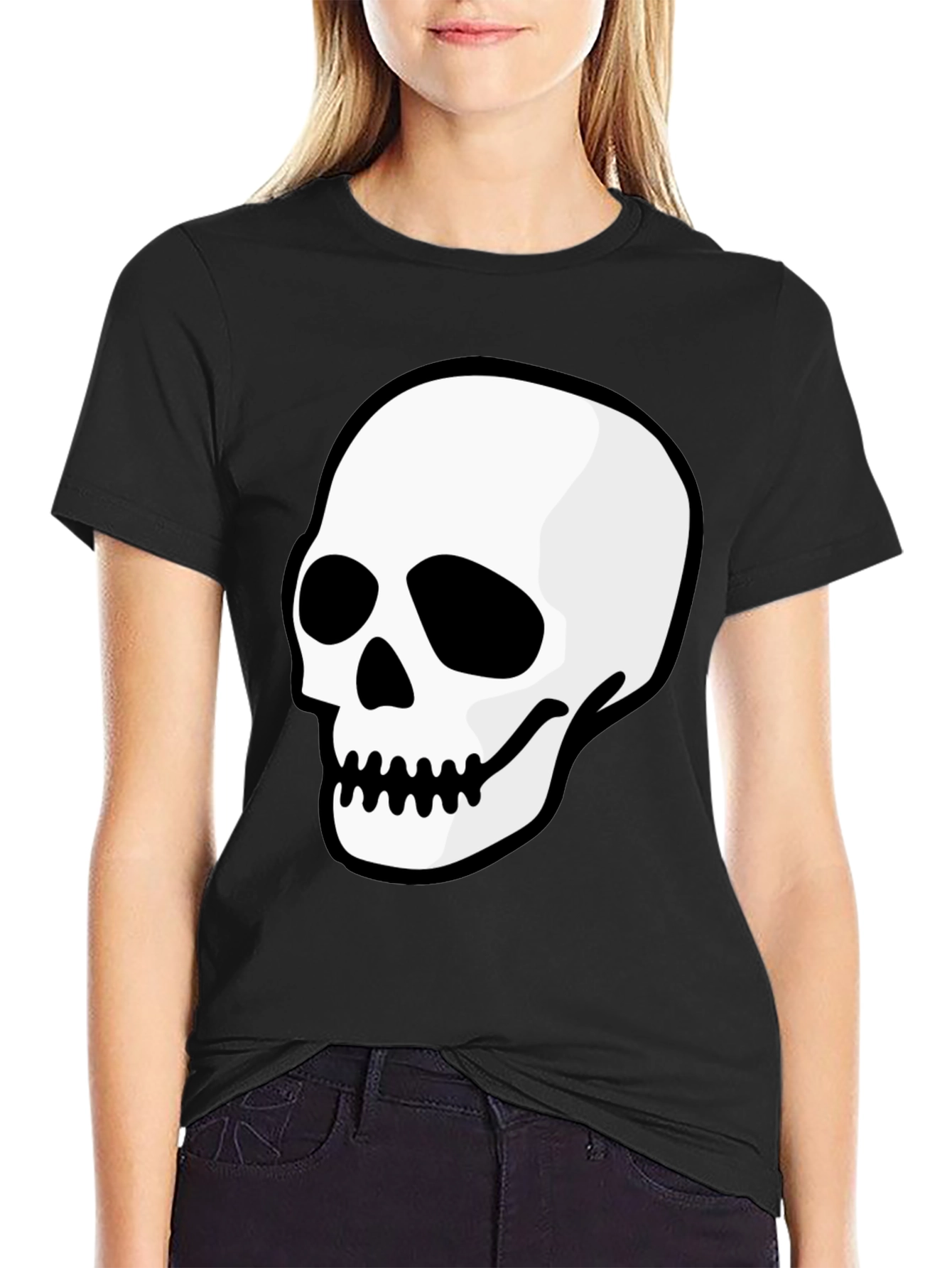 Skull Graphic Black T-Shirt - Mens Casual Tee