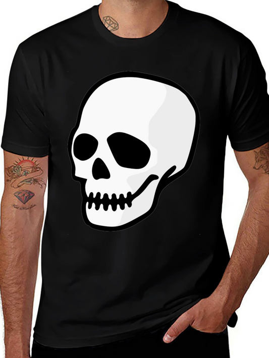 Skull Graphic Black T-Shirt - Mens Casual Tee