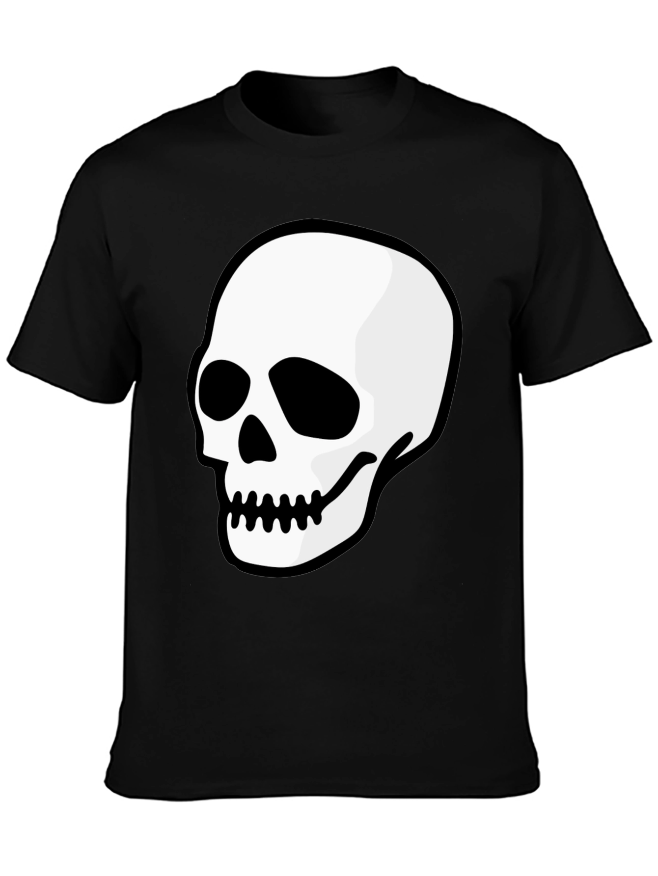 Skull Graphic Black T-Shirt - Mens Casual Tee