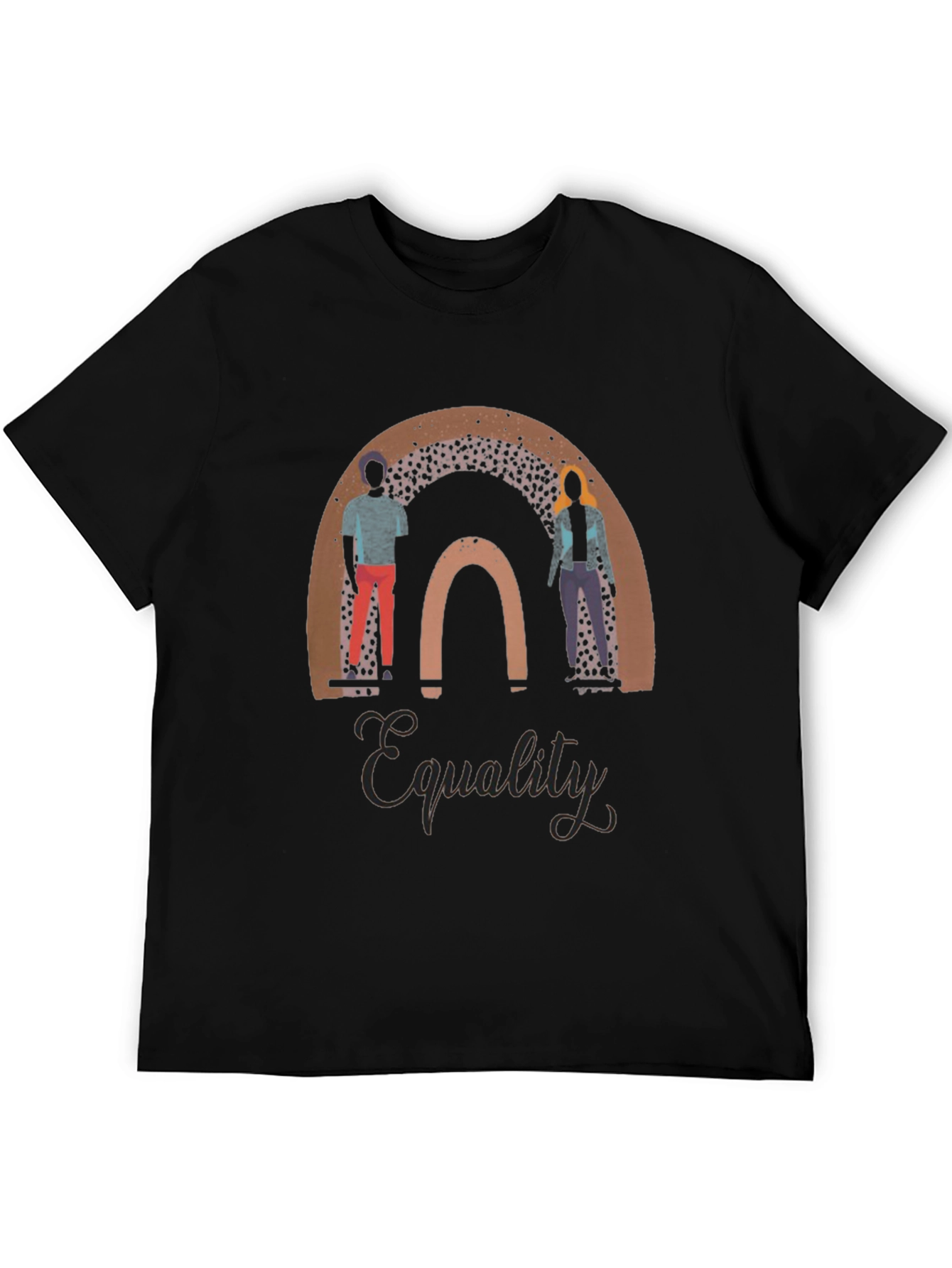 Equality Rainbow Graphic Tee - Black