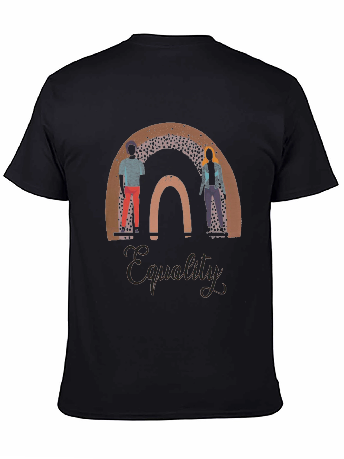 Equality Rainbow Graphic Tee - Black