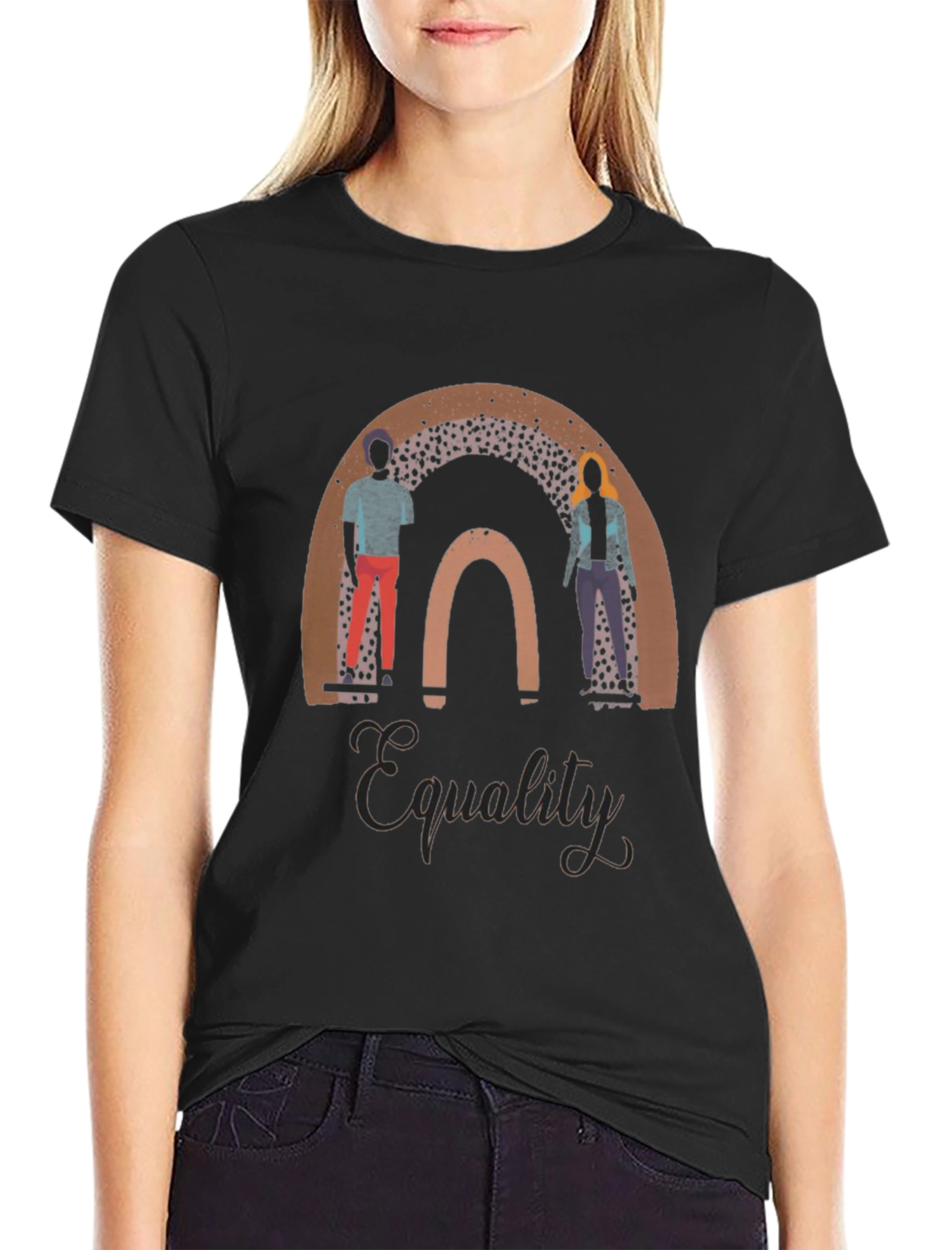 Equality Rainbow Graphic Tee - Black