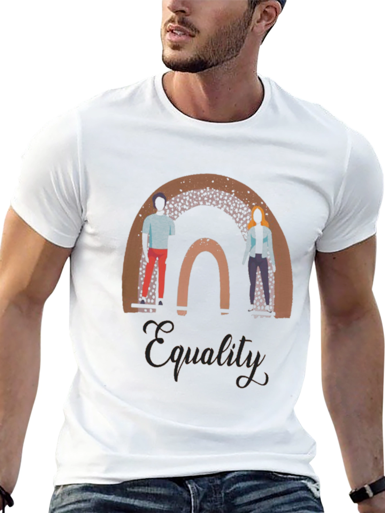 Equality Rainbow Graphic Tee - Black