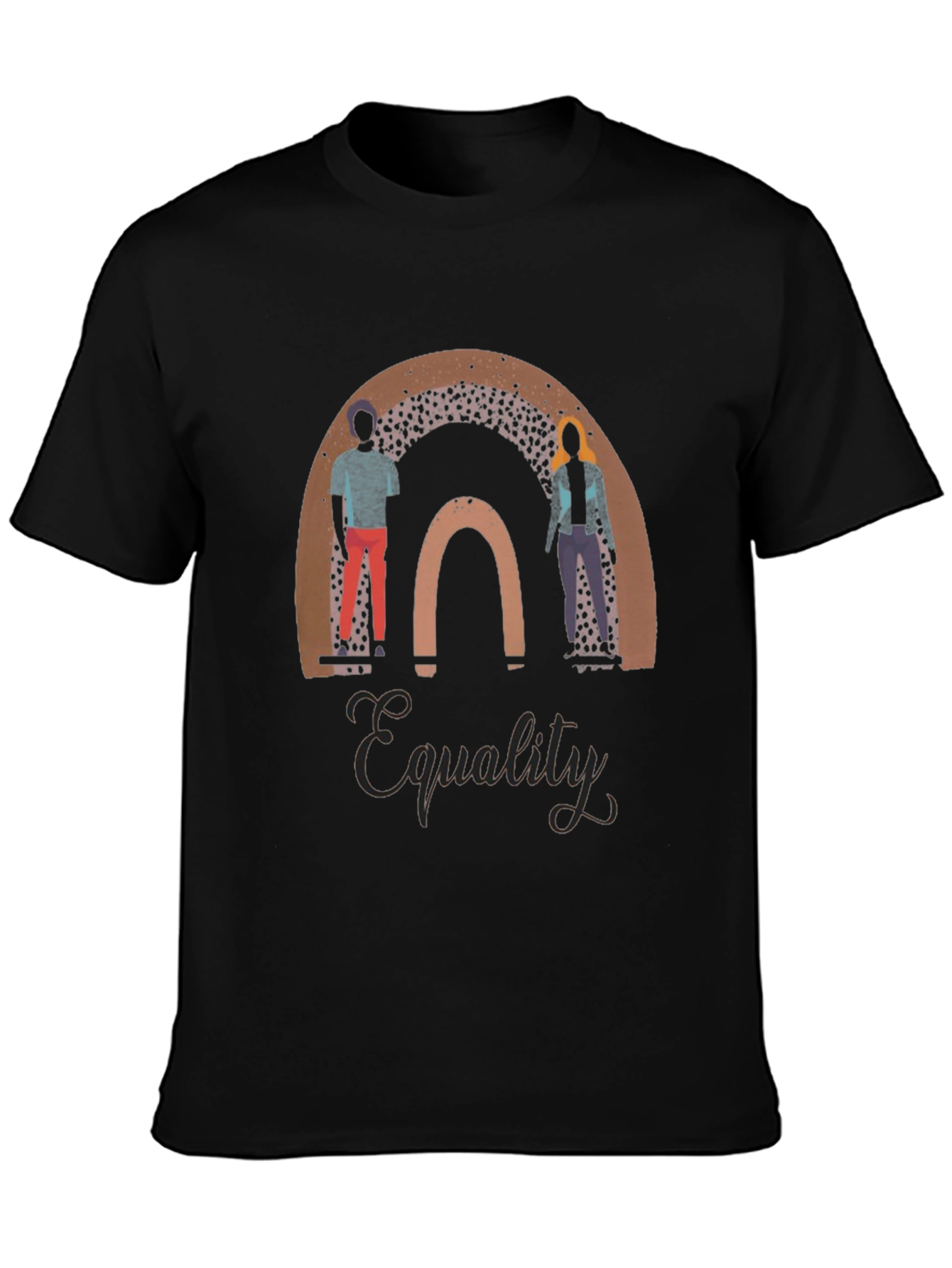 Equality Rainbow Graphic Tee - Black
