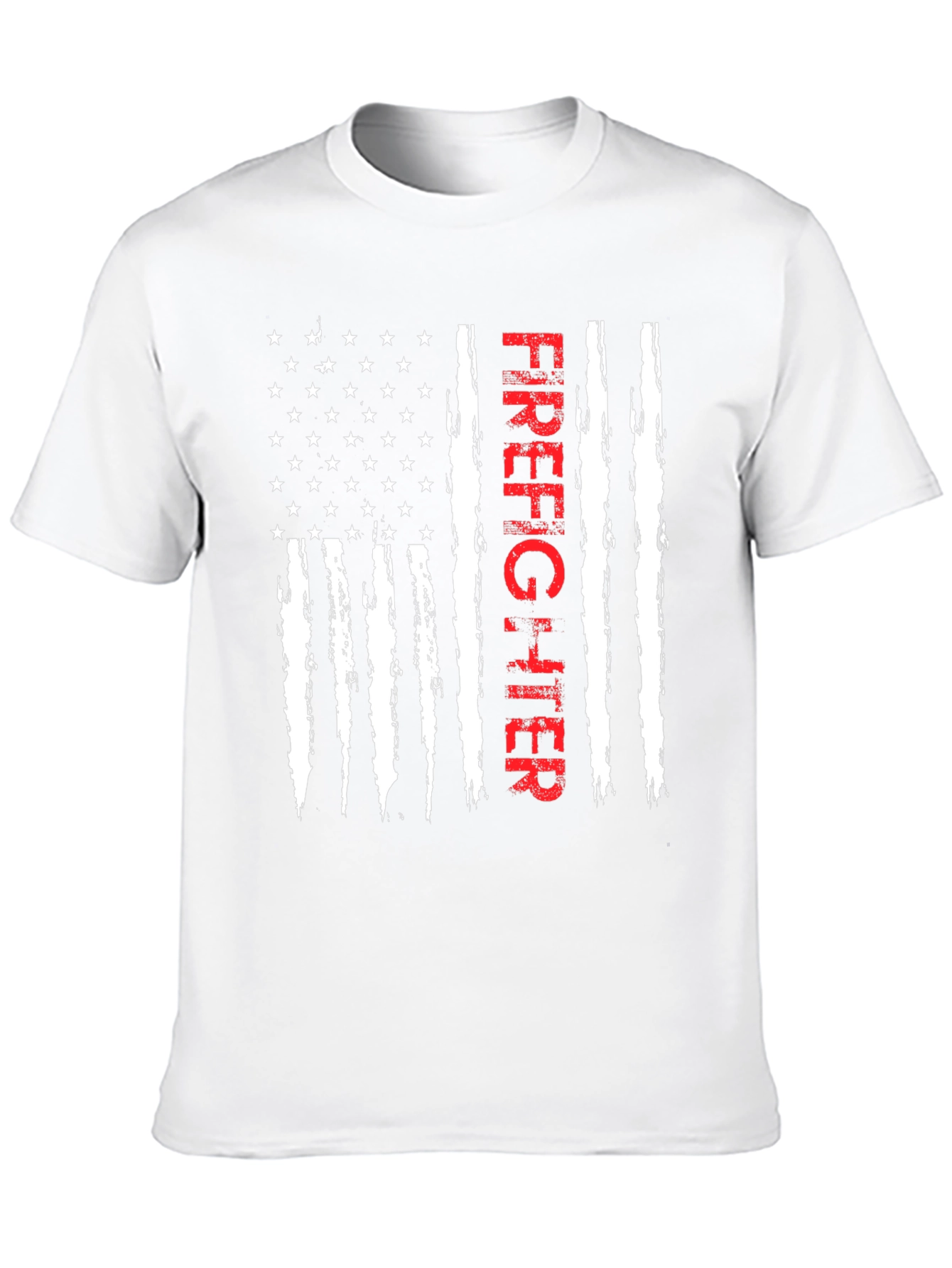 Firefighter American Flag Graphic T-Shirt