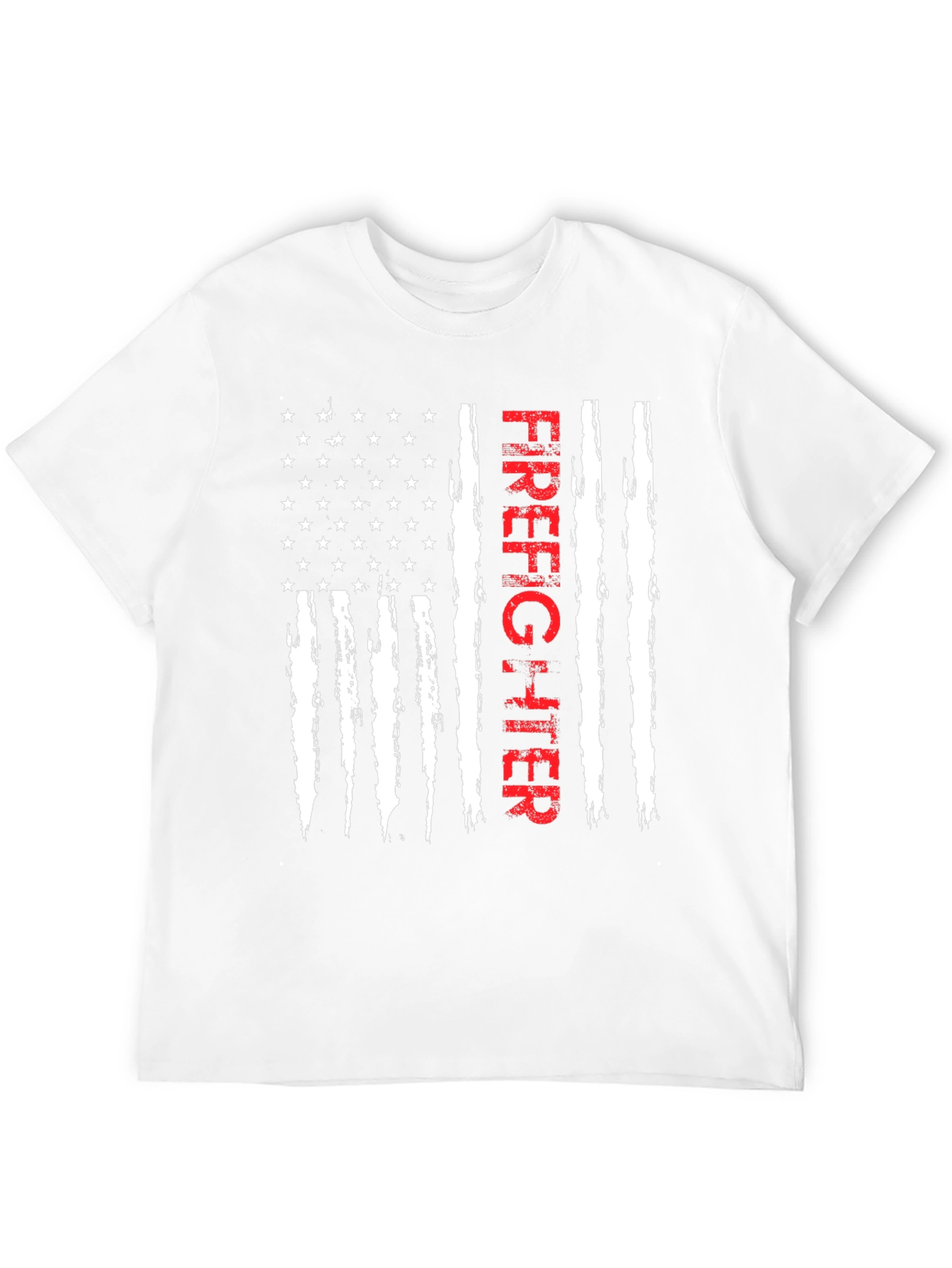 Firefighter American Flag Graphic T-Shirt