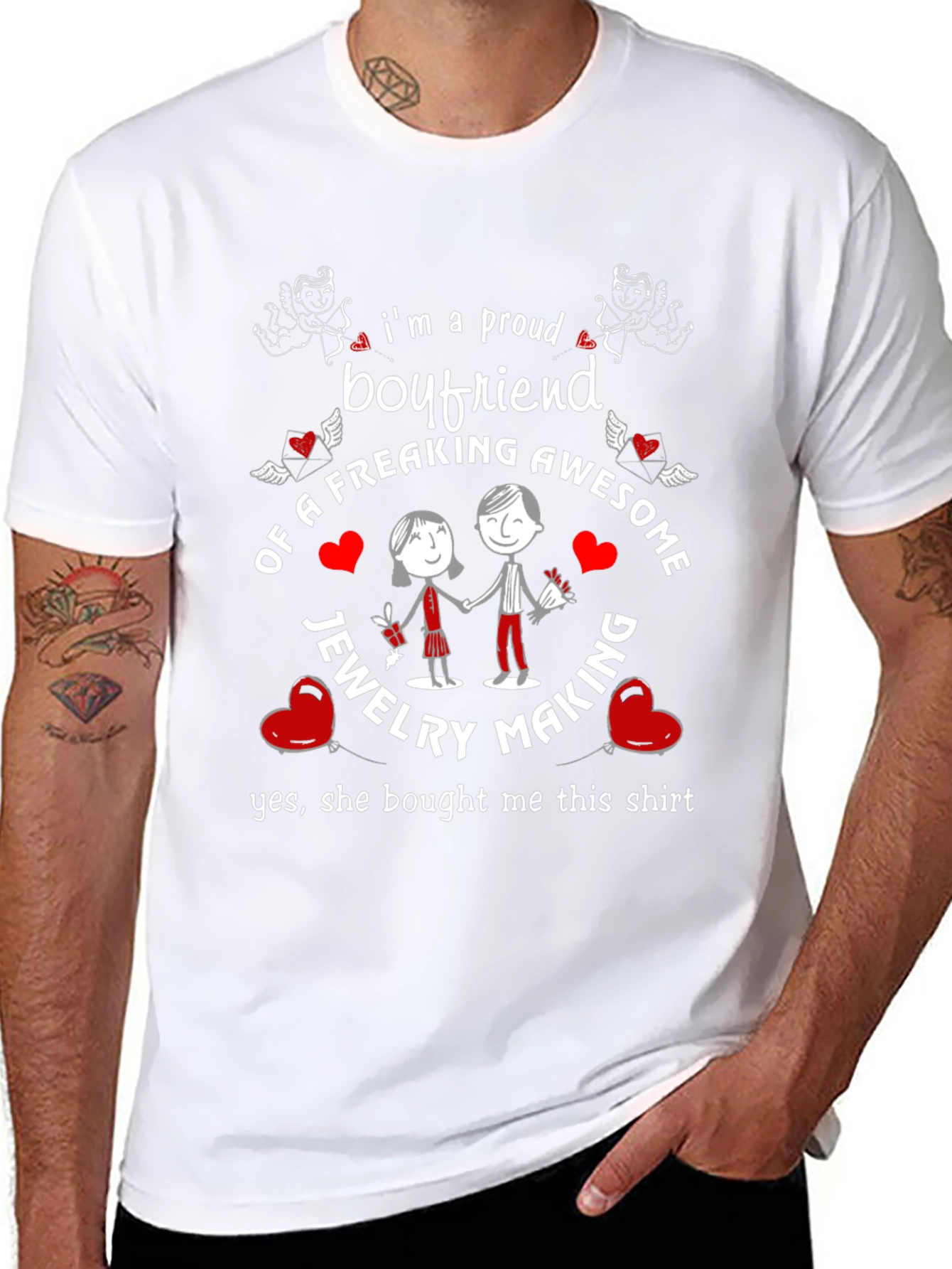 Proud Boyfriend of Jewelry Maker T-Shirt