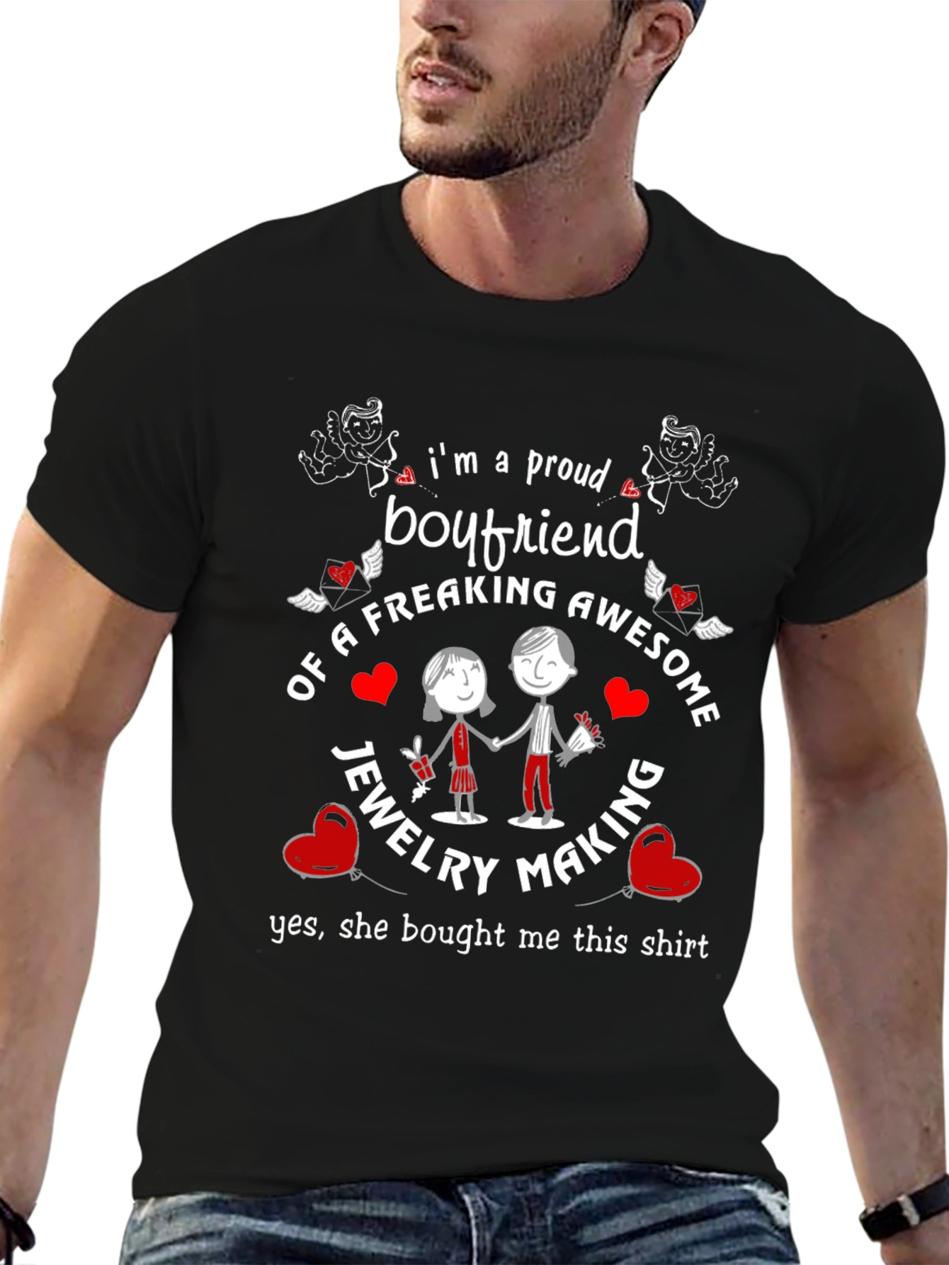 Proud Boyfriend of Jewelry Maker T-Shirt