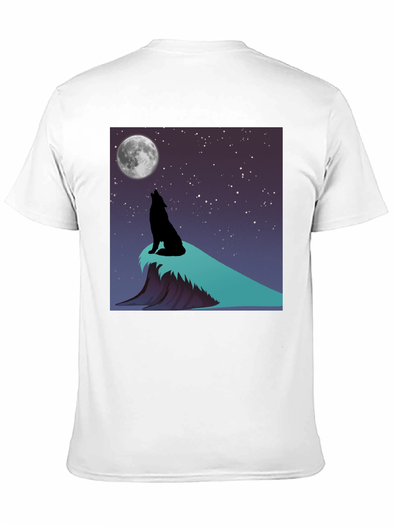 Wolf Howling at Moon Graphic T-Shirt