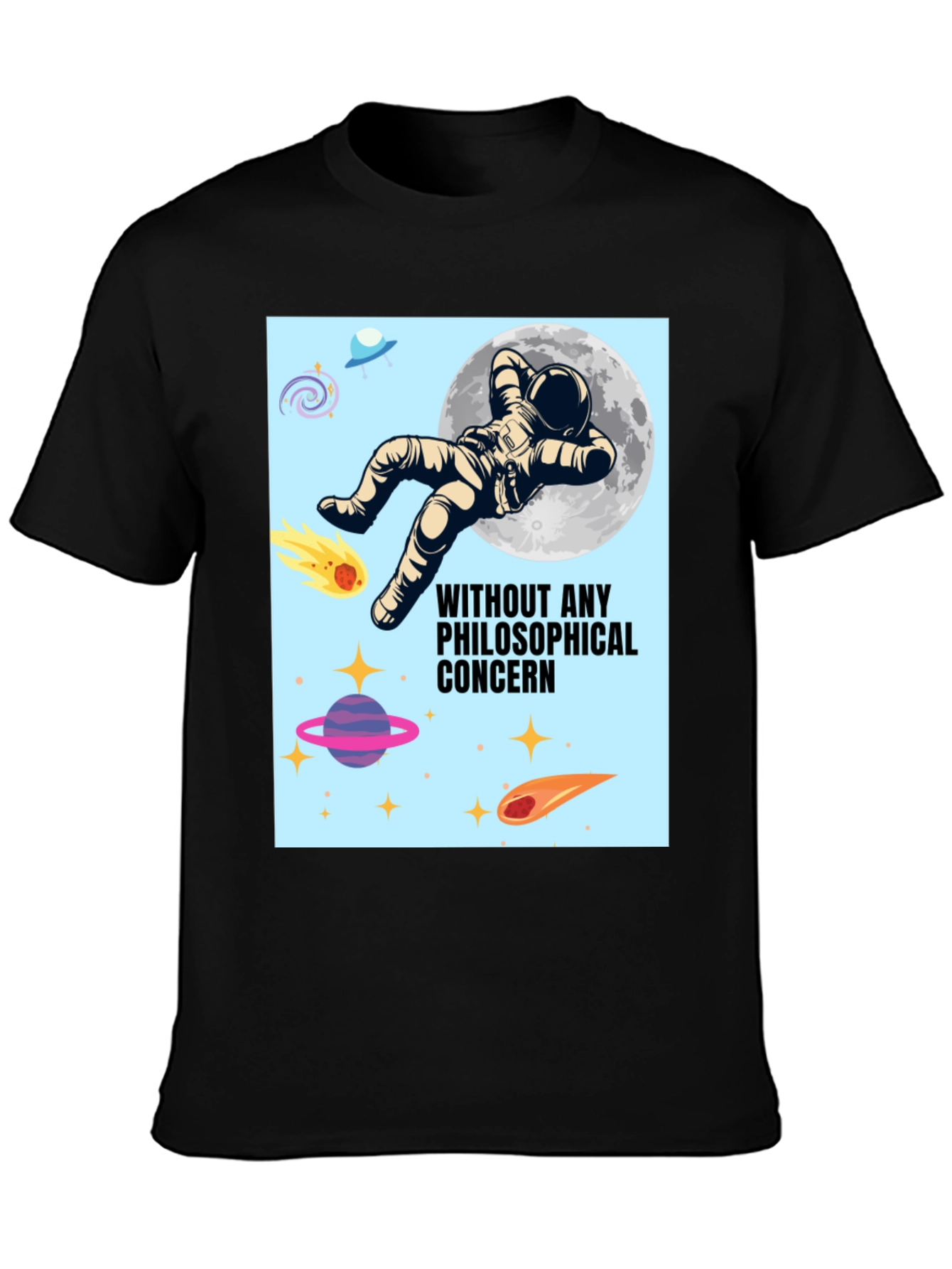 Philosophical Astronaut Black T-Shirt