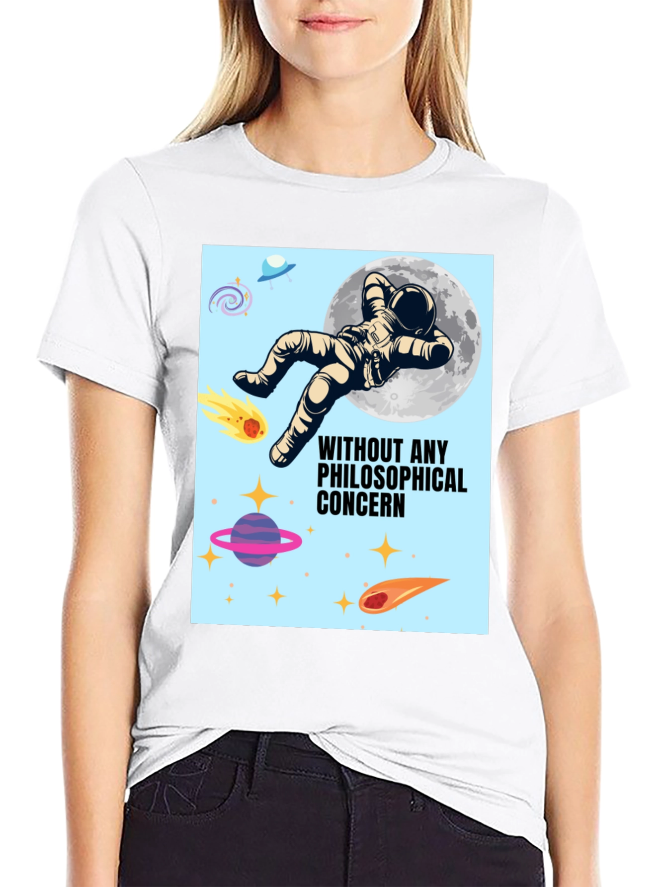Philosophical Astronaut Black T-Shirt
