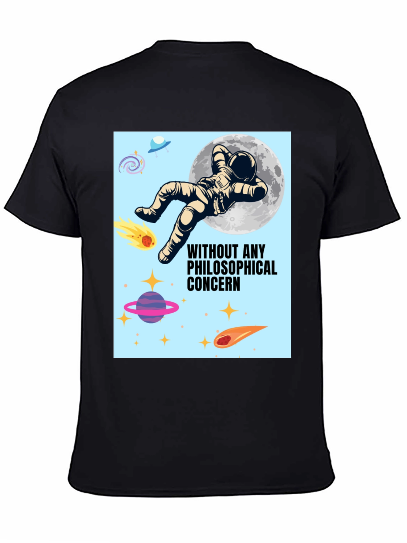 Philosophical Astronaut Black T-Shirt