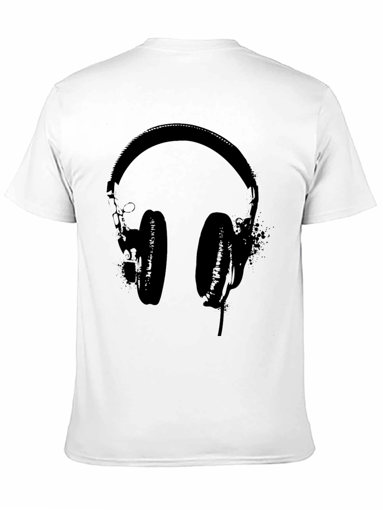 Black Headphones Graphic T-Shirt