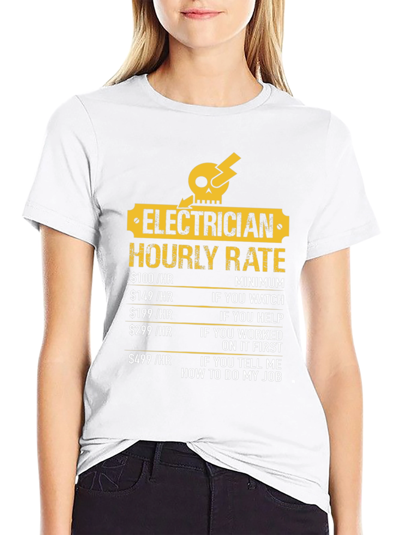 Electrician Hourly Rate Funny T-Shirt