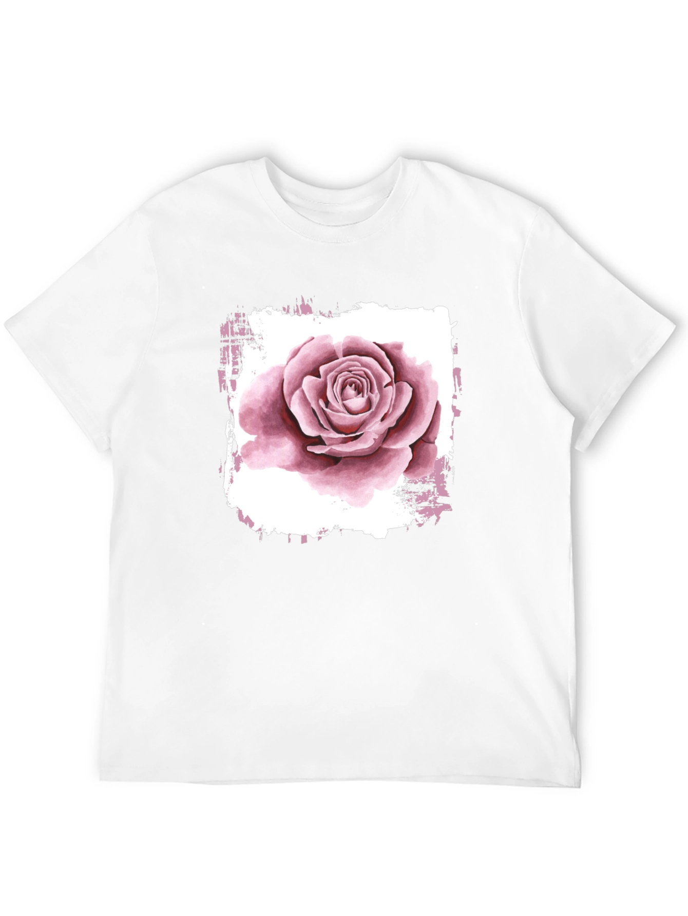 Rose Graphic Print Black T-Shirt
