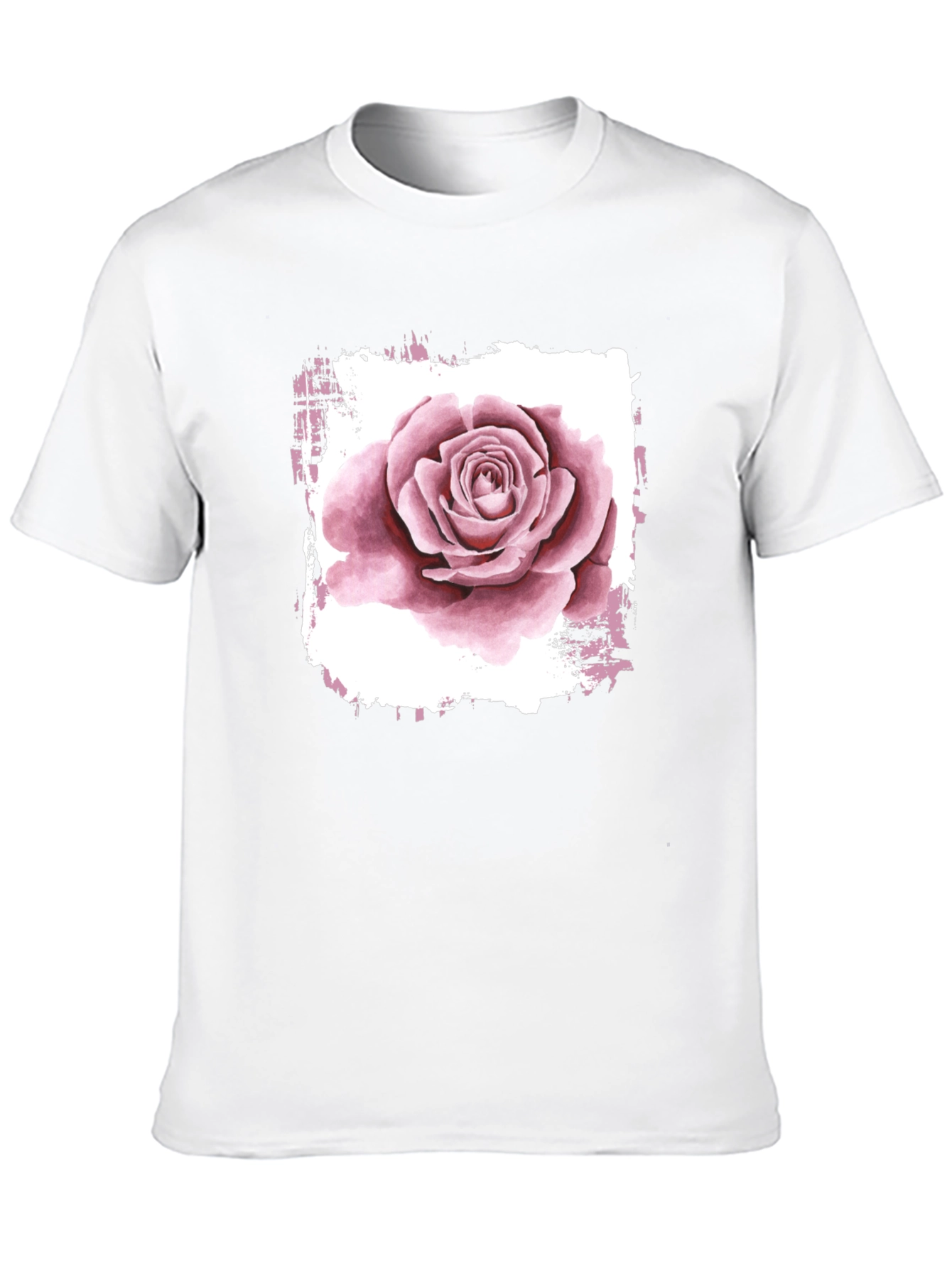 Rose Graphic Print Black T-Shirt