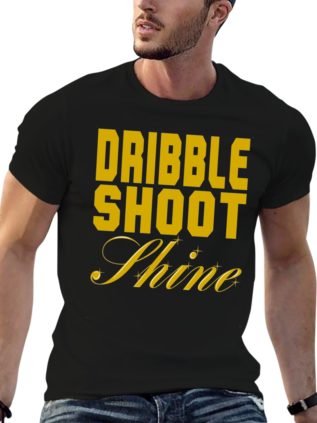 Dribble Shoot Shine Mens T-Shirt