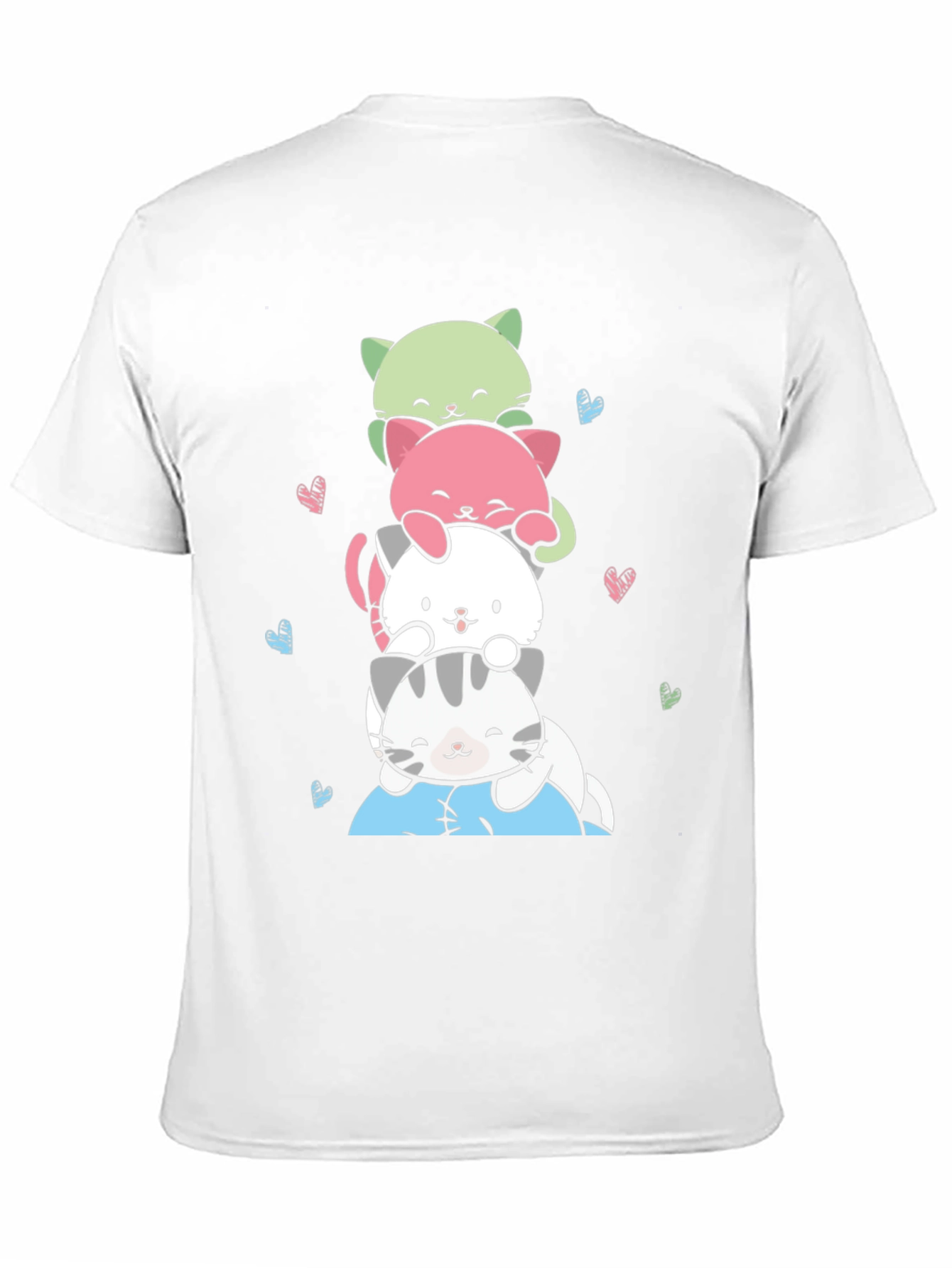 Cute Stacked Cats Graphic Tee