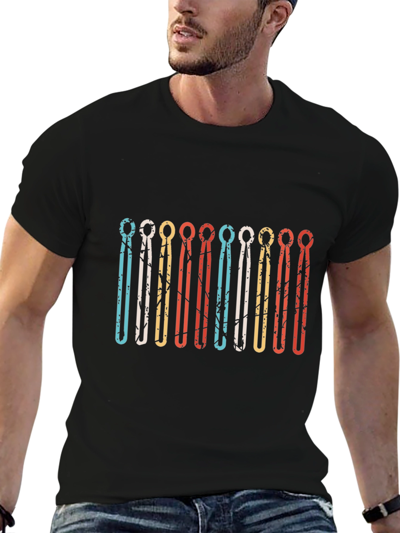 Retro Bowling Pin Graphic T-Shirt