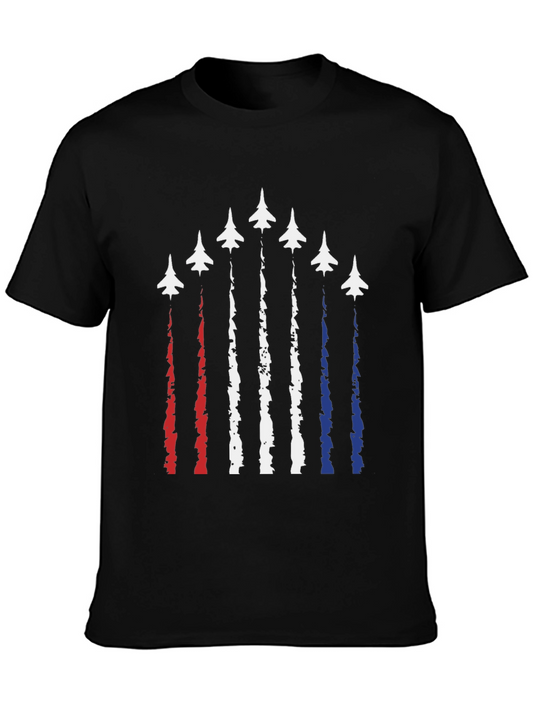 Patriotic Fighter Jet Graphic Tee