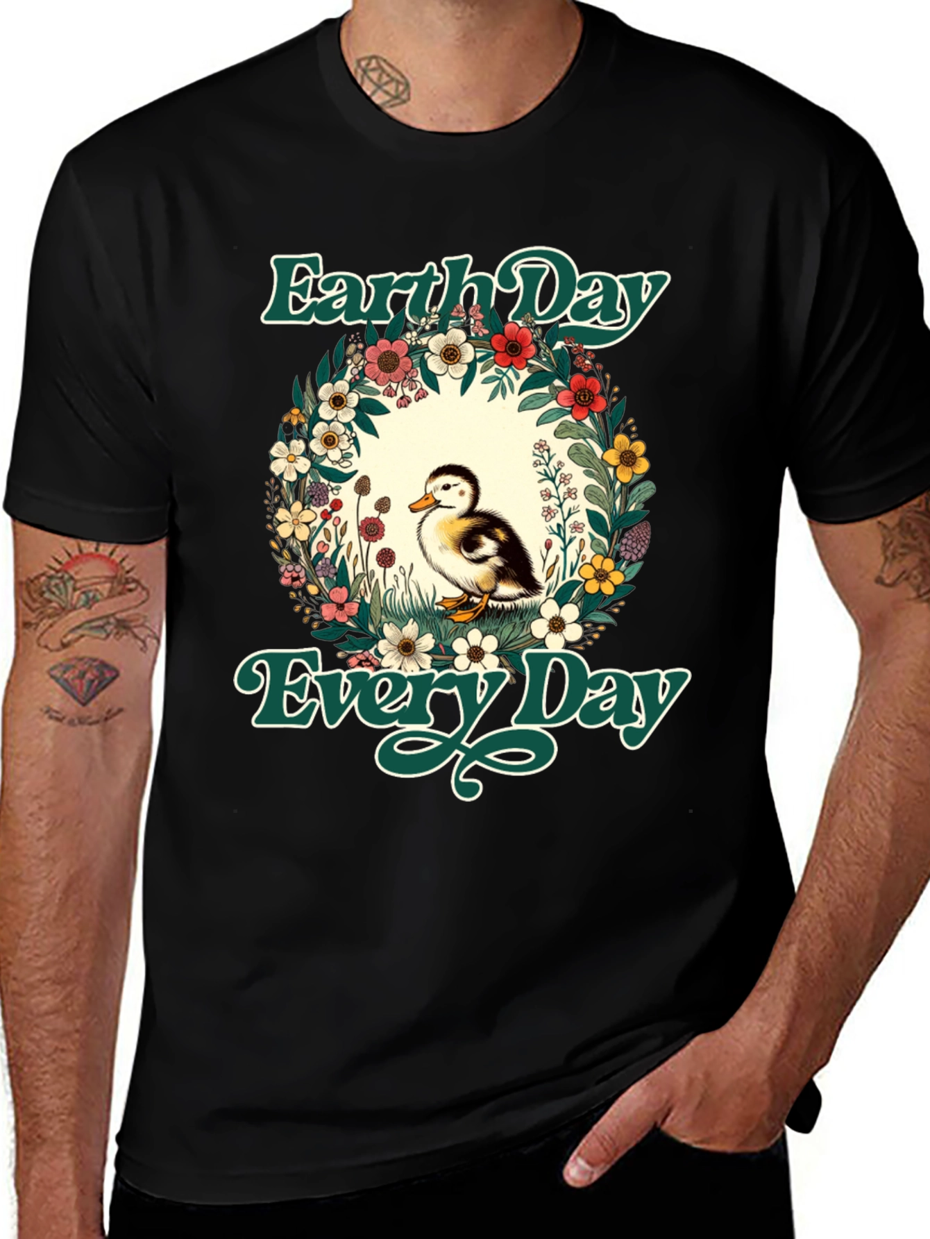 Earth Day Duckling Graphic T-Shirt