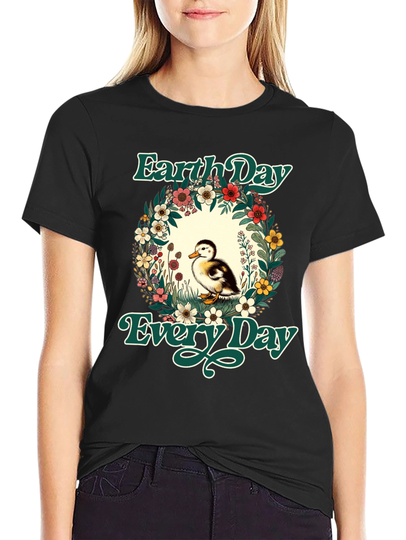 Earth Day Duckling Graphic T-Shirt