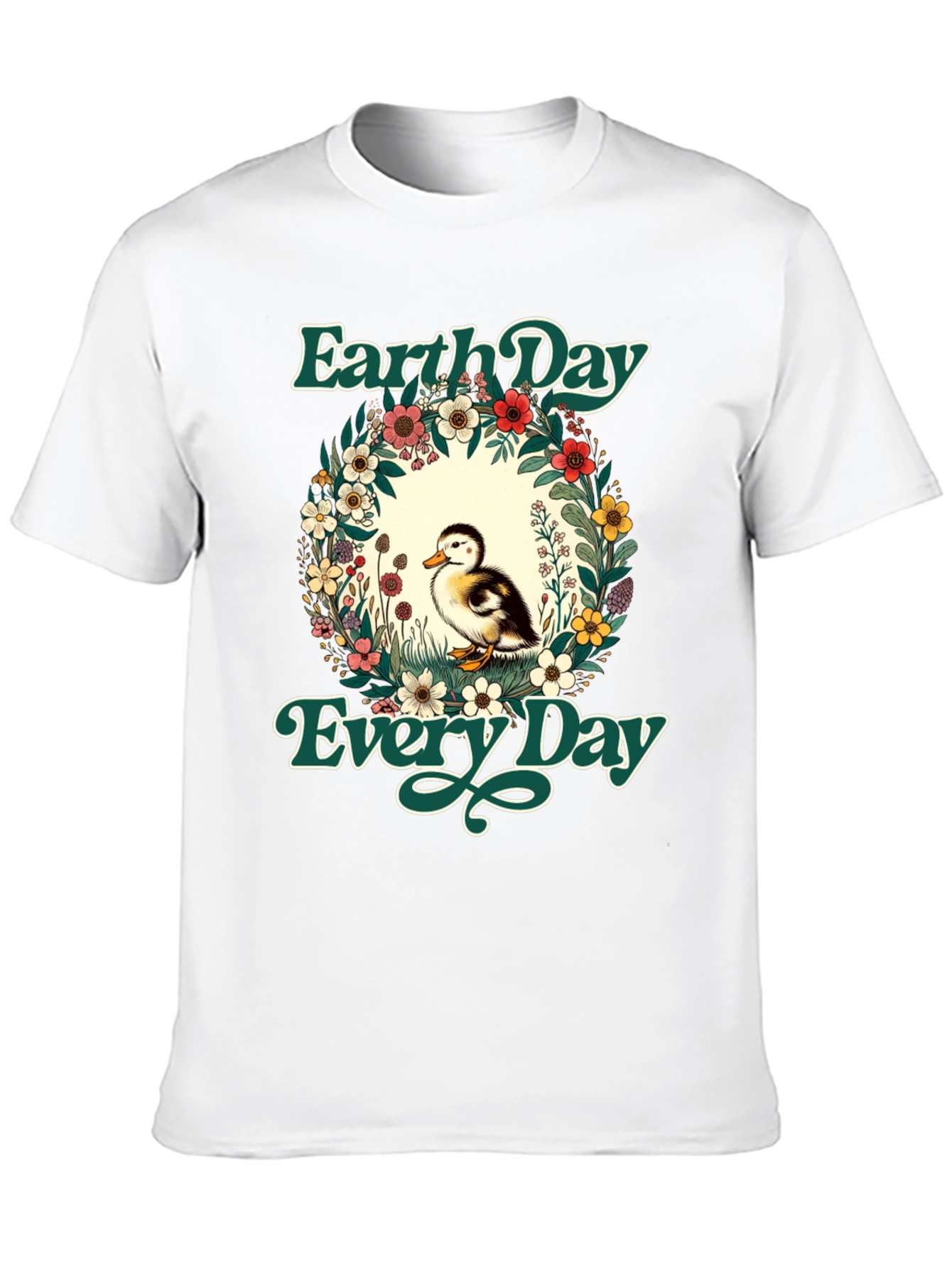 Earth Day Duckling Graphic T-Shirt