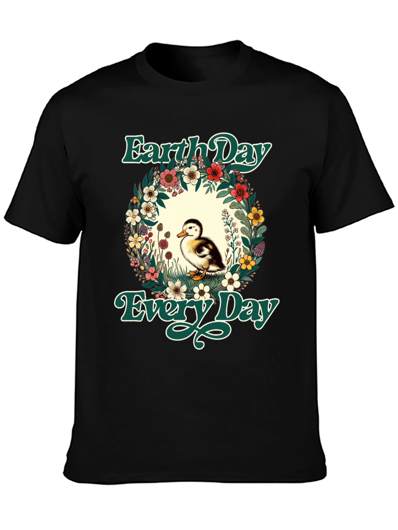 Earth Day Duckling Graphic T-Shirt