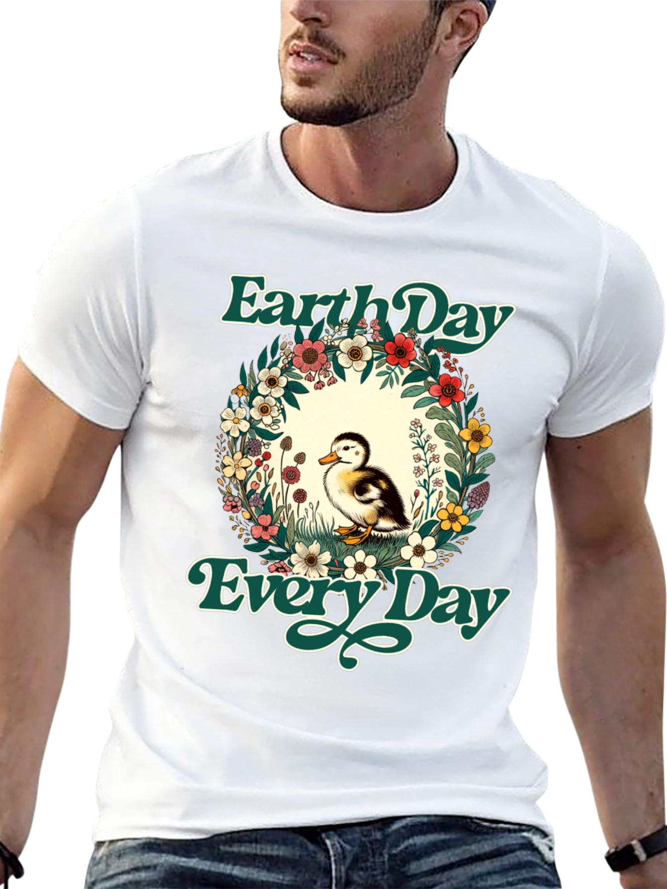 Earth Day Duckling Graphic T-Shirt