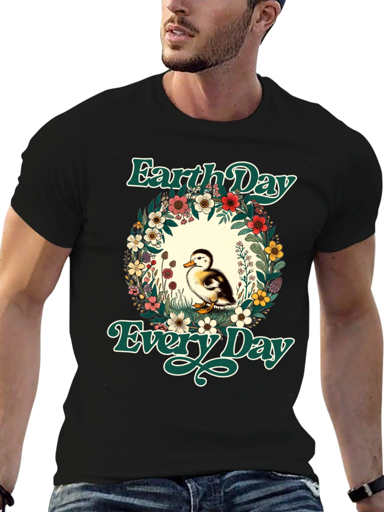 Earth Day Duckling Graphic T-Shirt
