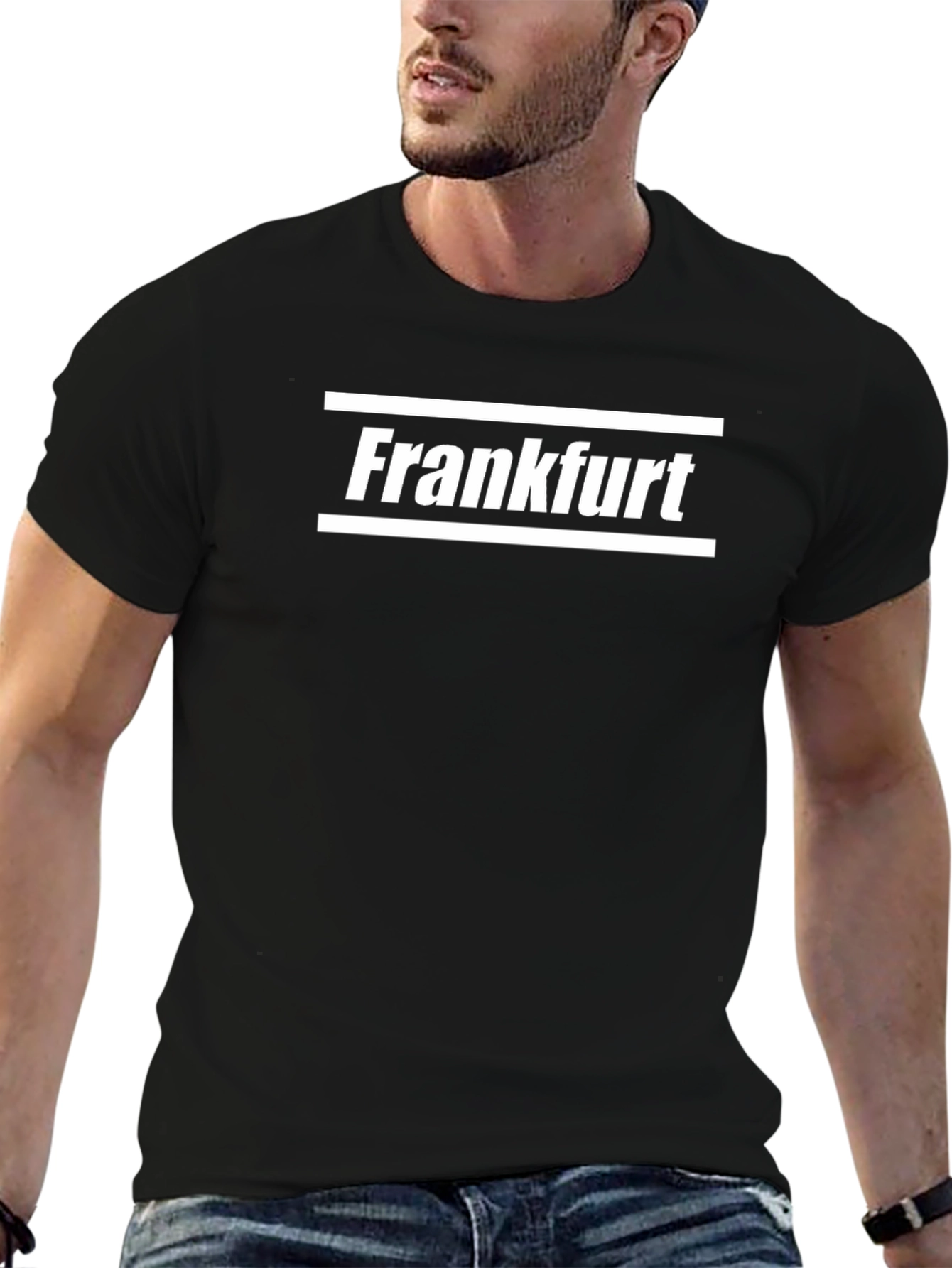 Frankfurt Text Graphic T-Shirt - Casual Style