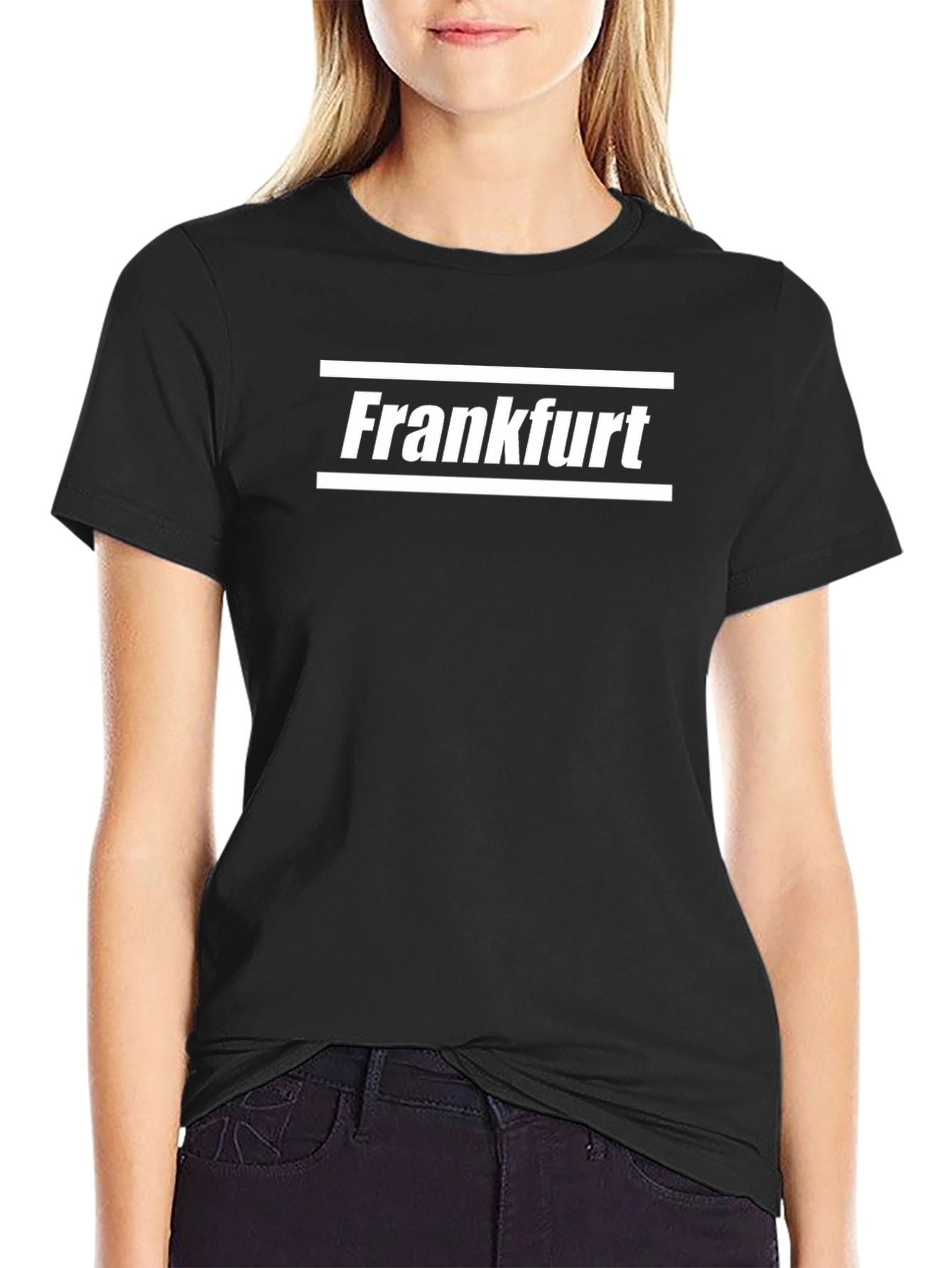 Frankfurt Text Graphic T-Shirt - Casual Style