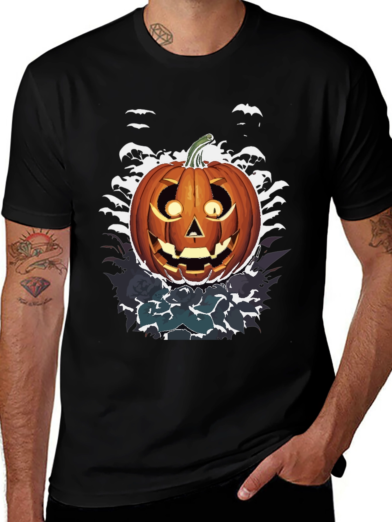 Halloween Pumpkin Graphic Tee - Spooky Season Shirt