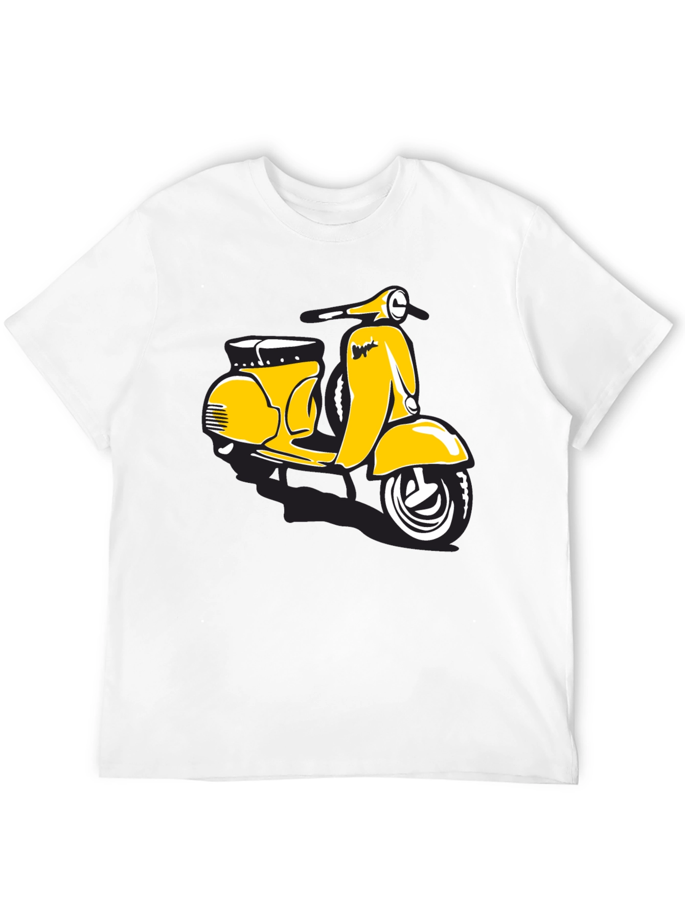 Retro Scooter Graphic T-Shirt - Black