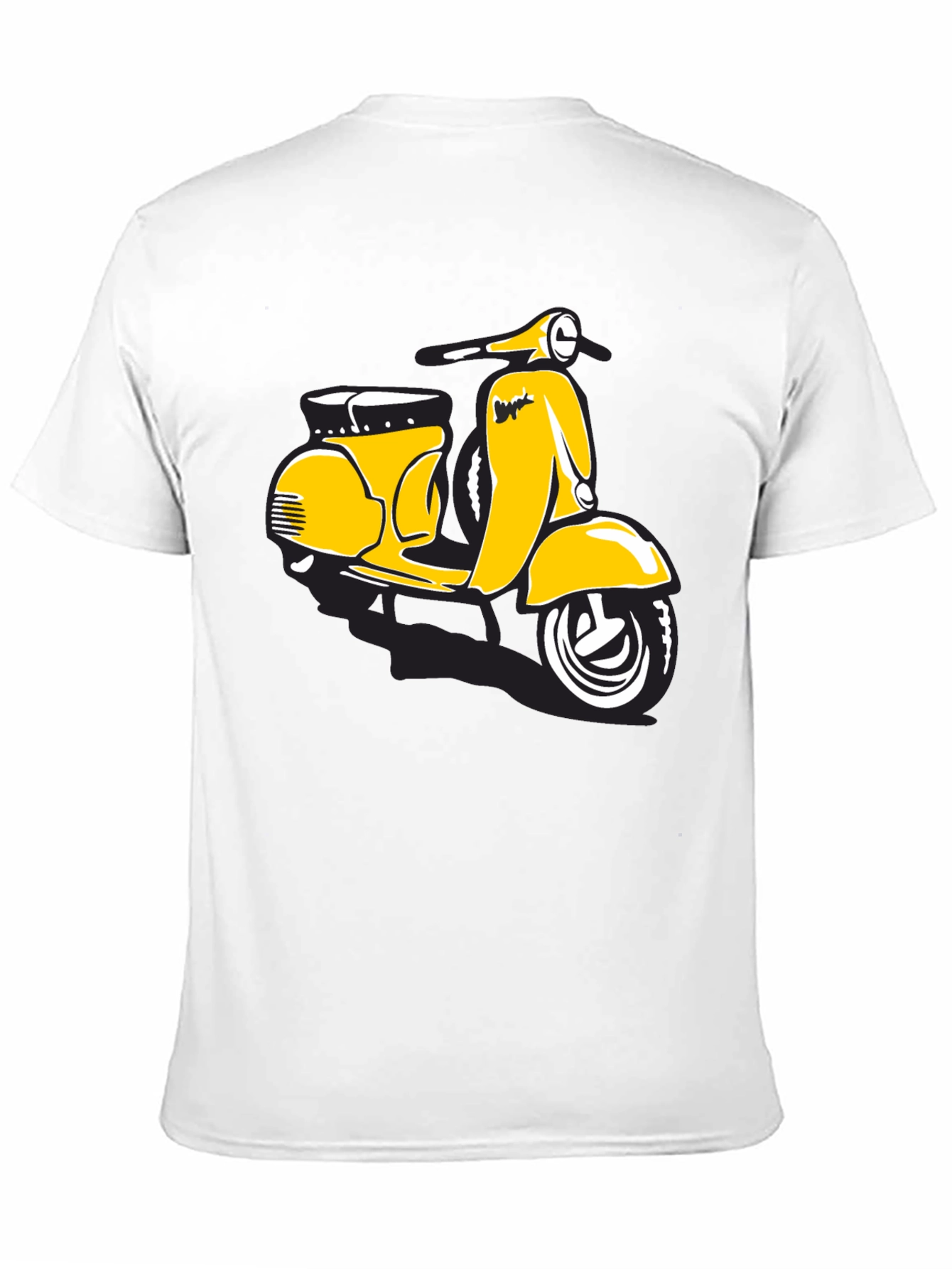 Retro Scooter Graphic T-Shirt - Black