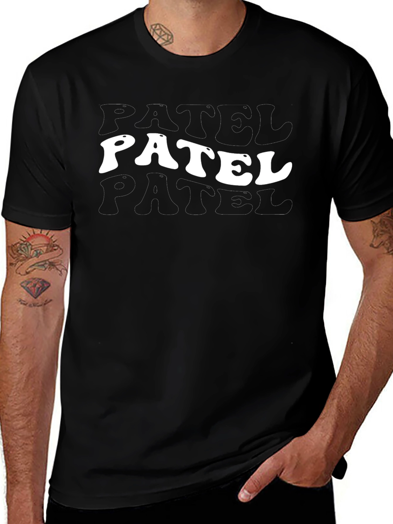 Patel T-Shirt - Retro Style Black Tee
