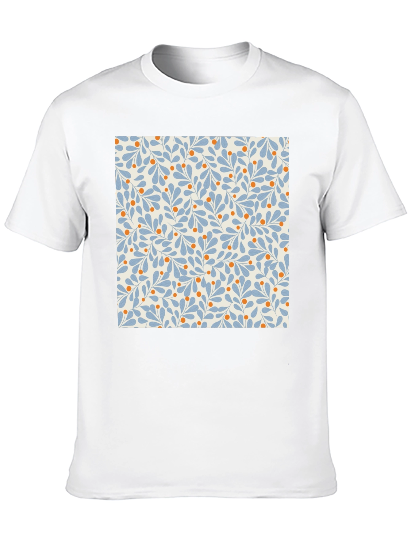 Floral Pattern T-Shirt - Black