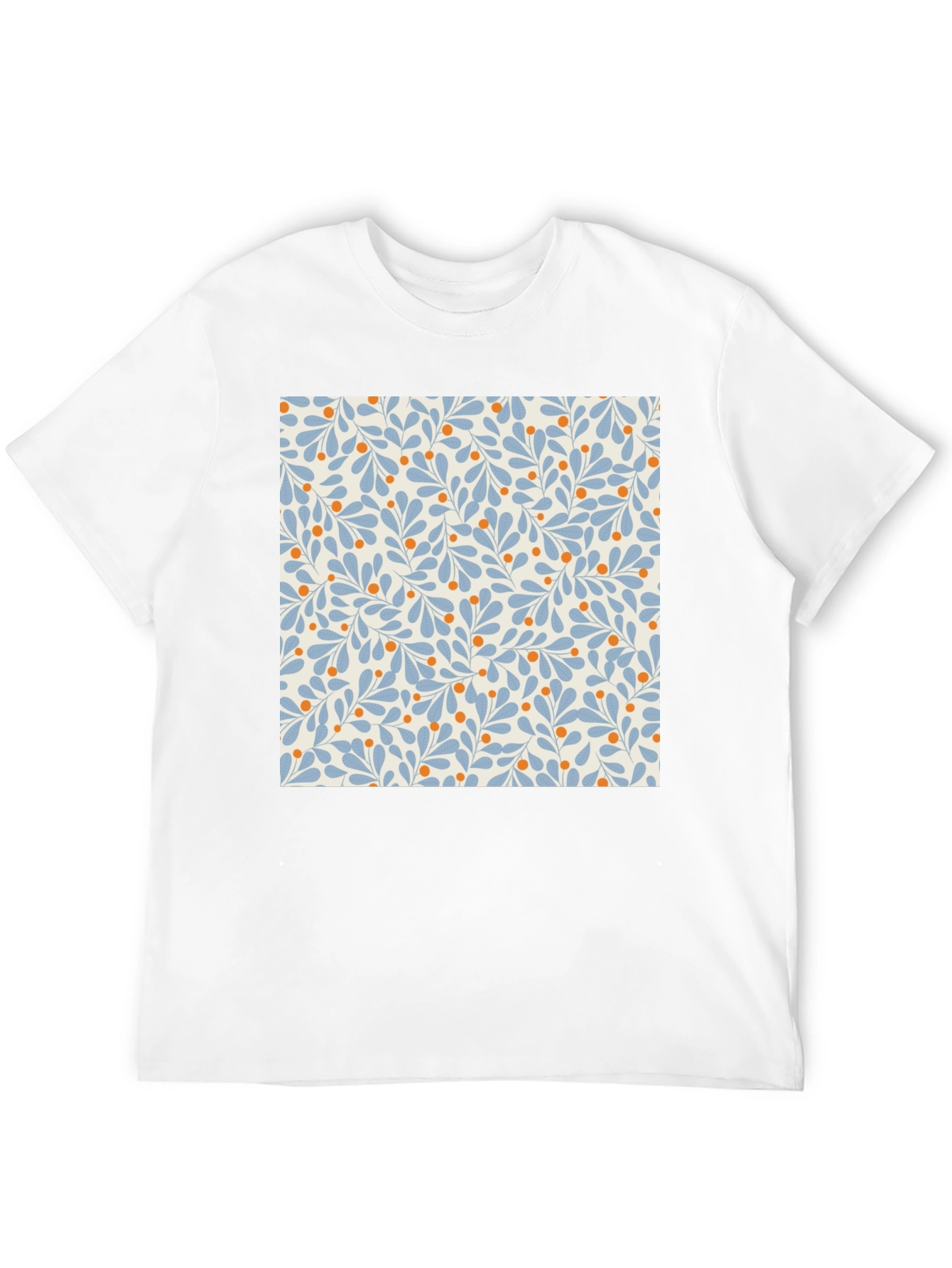 Floral Pattern T-Shirt - Black
