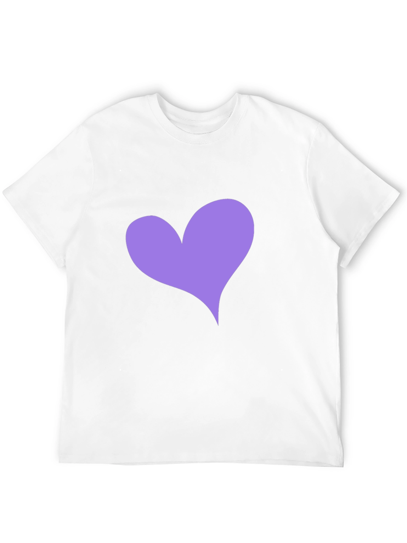 Heart Tee - Black Crew Neck Casual Top